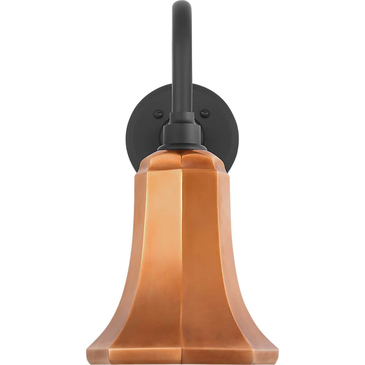 Thomas O'Brien Academy 11" Flynn Barn Light in Matte Black with 7.5" Soft Copper Savannah Shade W7.5" x H14.75" x E14.25"