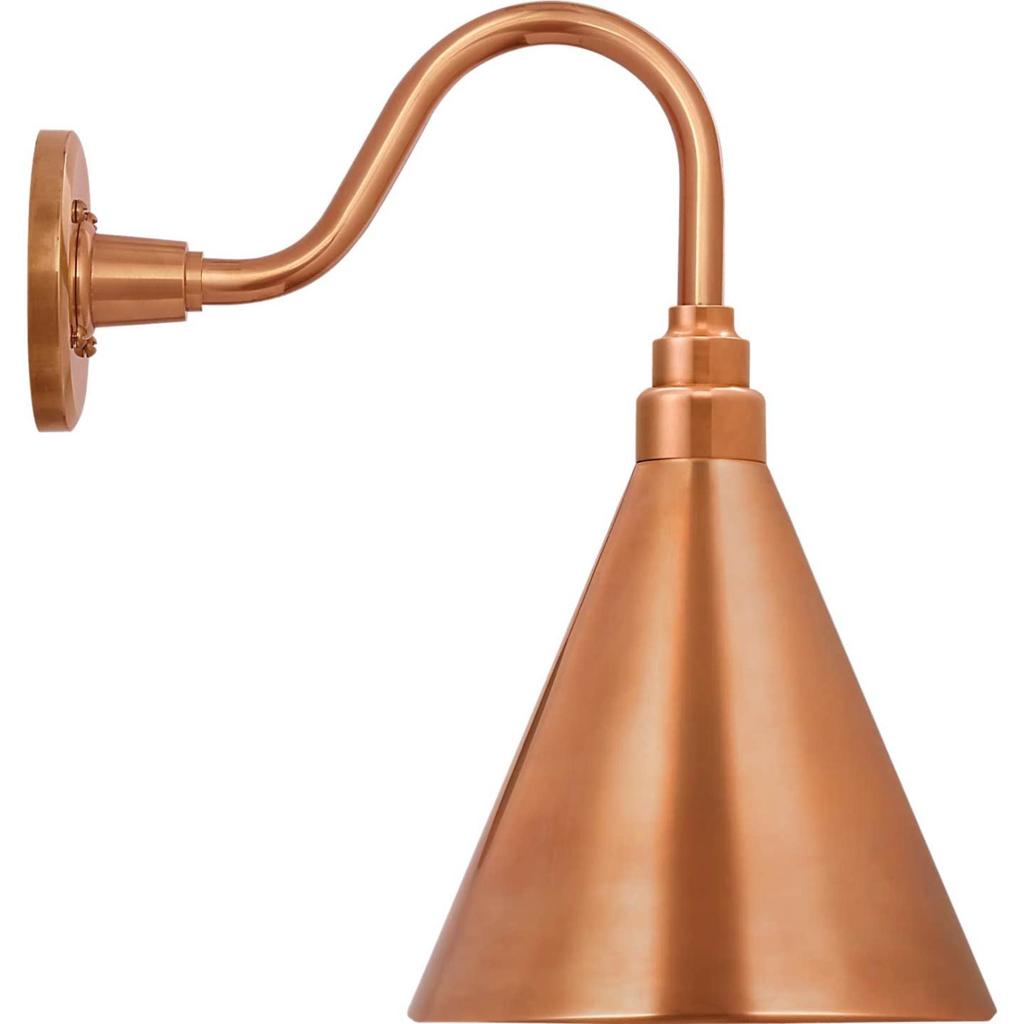 Thomas O'Brien Academy 11" Flynn Barn Light in Soft Copper with 9" Soft Copper Conical Savannah Shade W9" x H15.5" x E15"