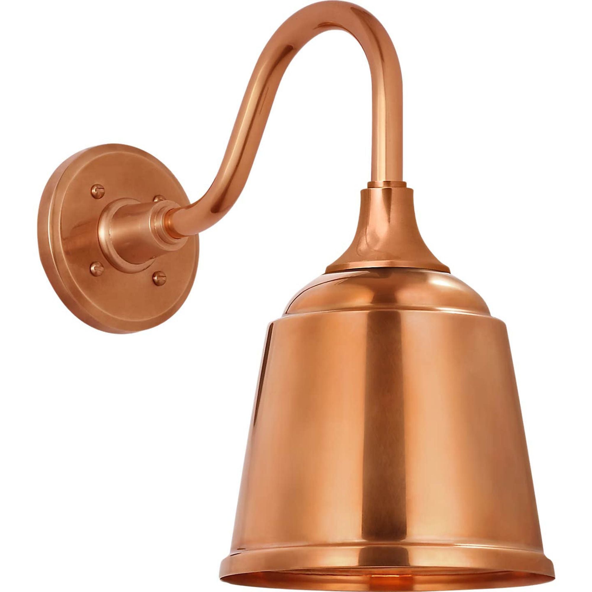 Thomas O'Brien Academy 11" Flynn Barn Light in Soft Copper with 8" Soft Copper Rockhouse Shade W8" x H14.25" x E14.5"