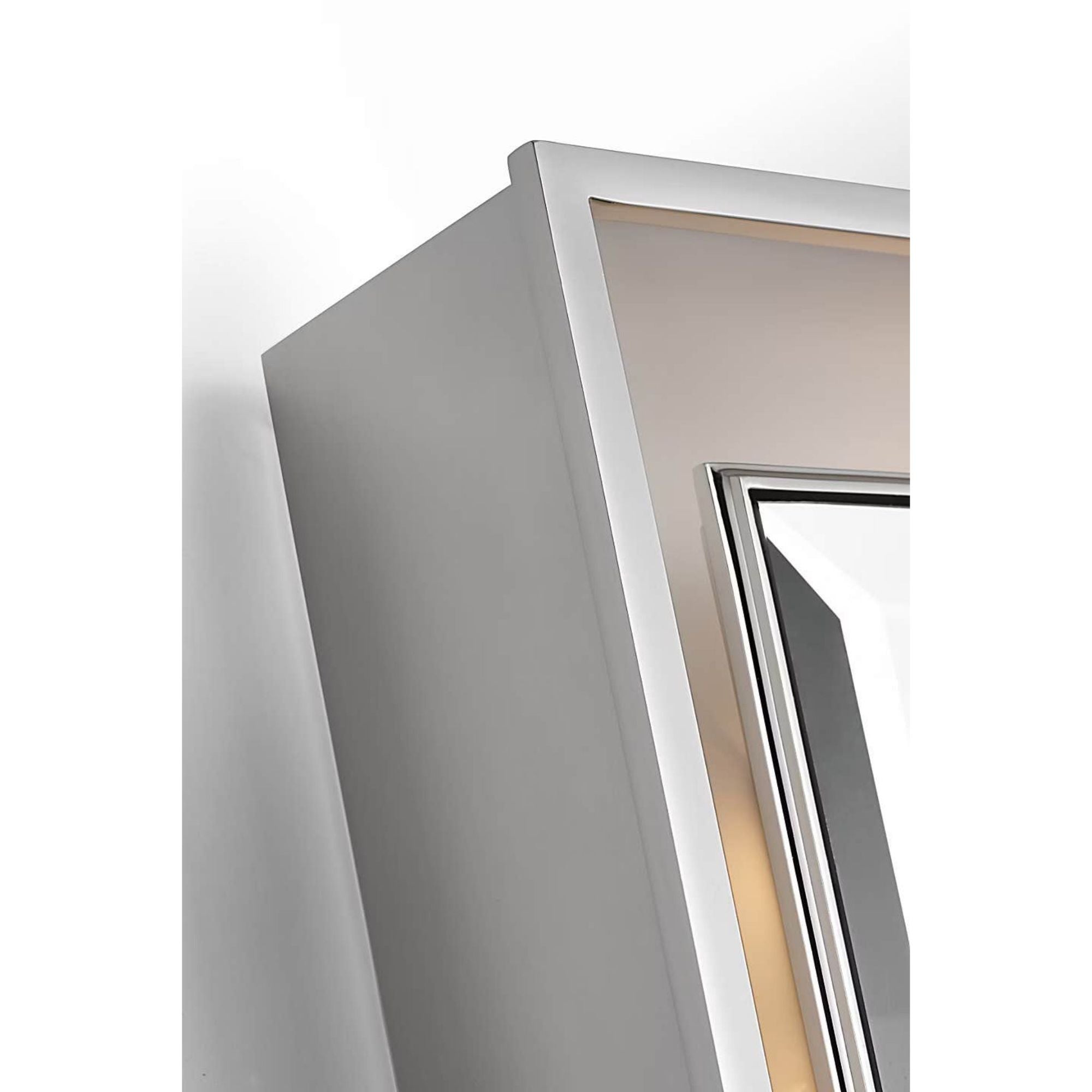 Thomas O'Brien Tricia 24" Illuminated Rectangular Mirror in Polished Nickel W24" x H36" x E3"