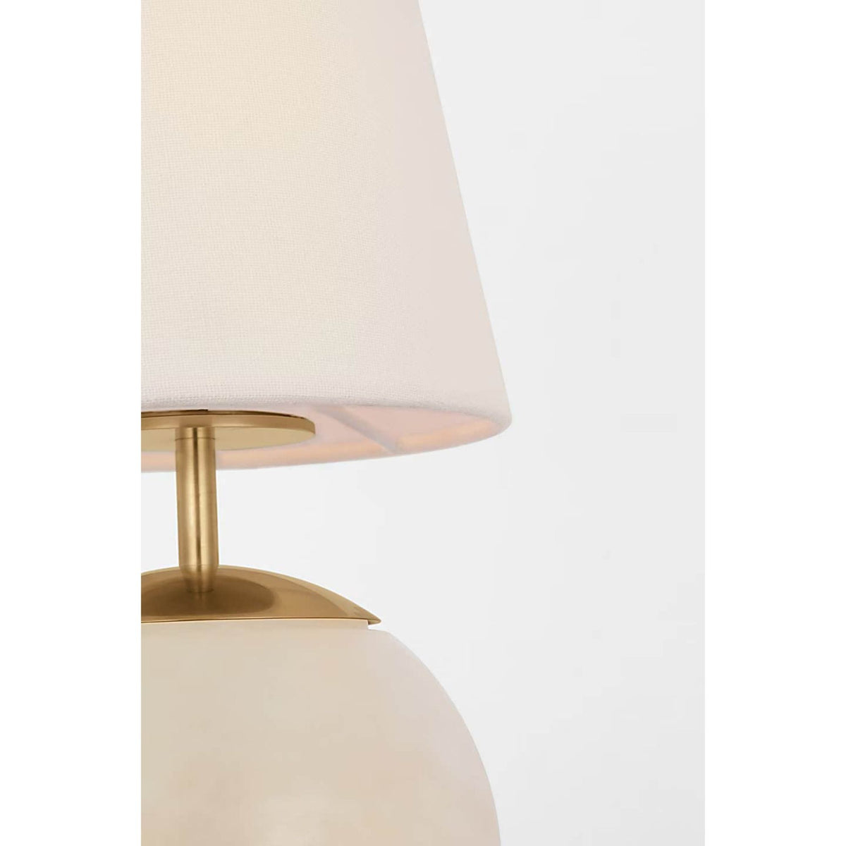 Thomas O'Brien Terri 12" Cordless Accent Lamp in Alabaster with Linen Shade W6" x H12"