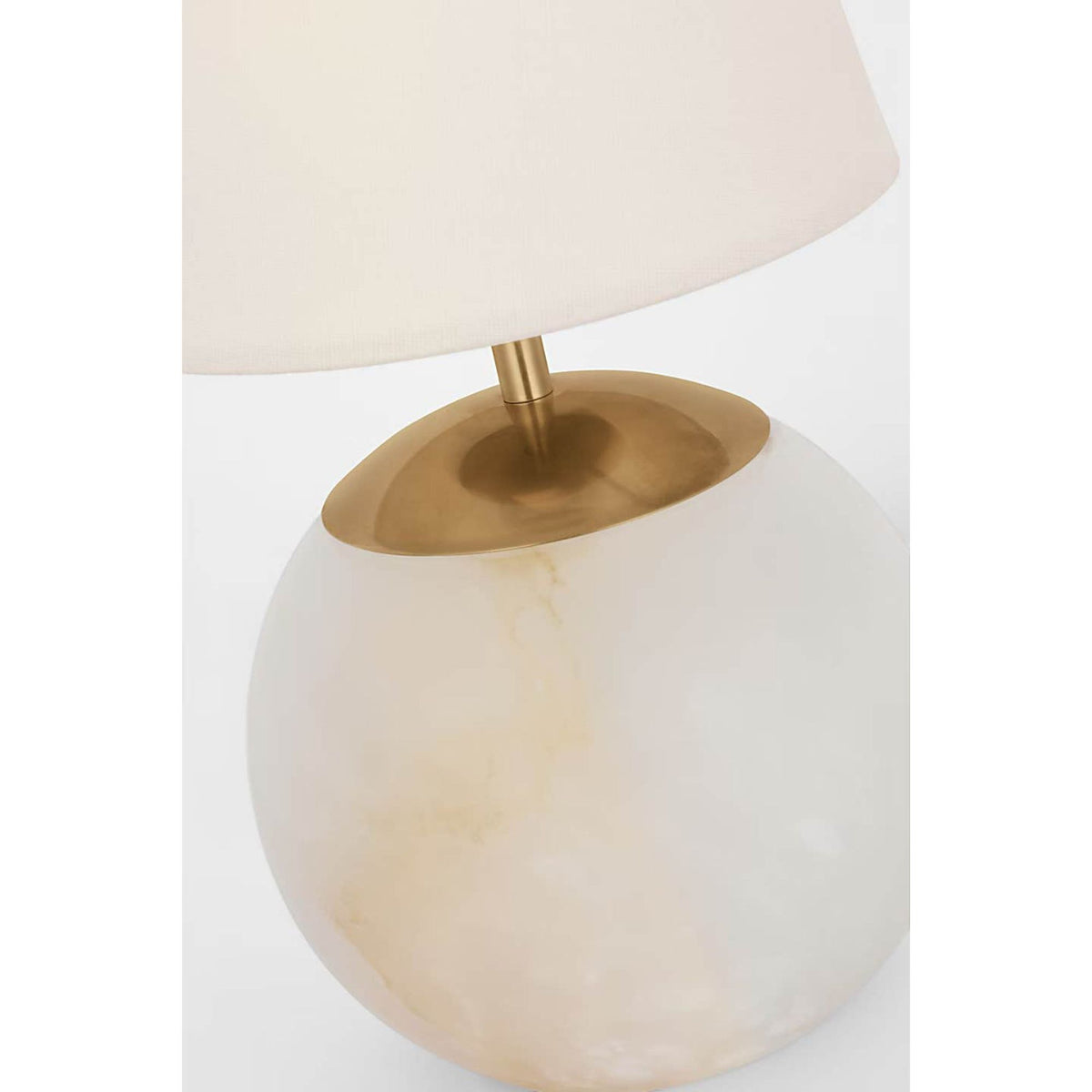 Thomas O'Brien Terri 12" Cordless Accent Lamp in Alabaster with Linen Shade W6" x H12"