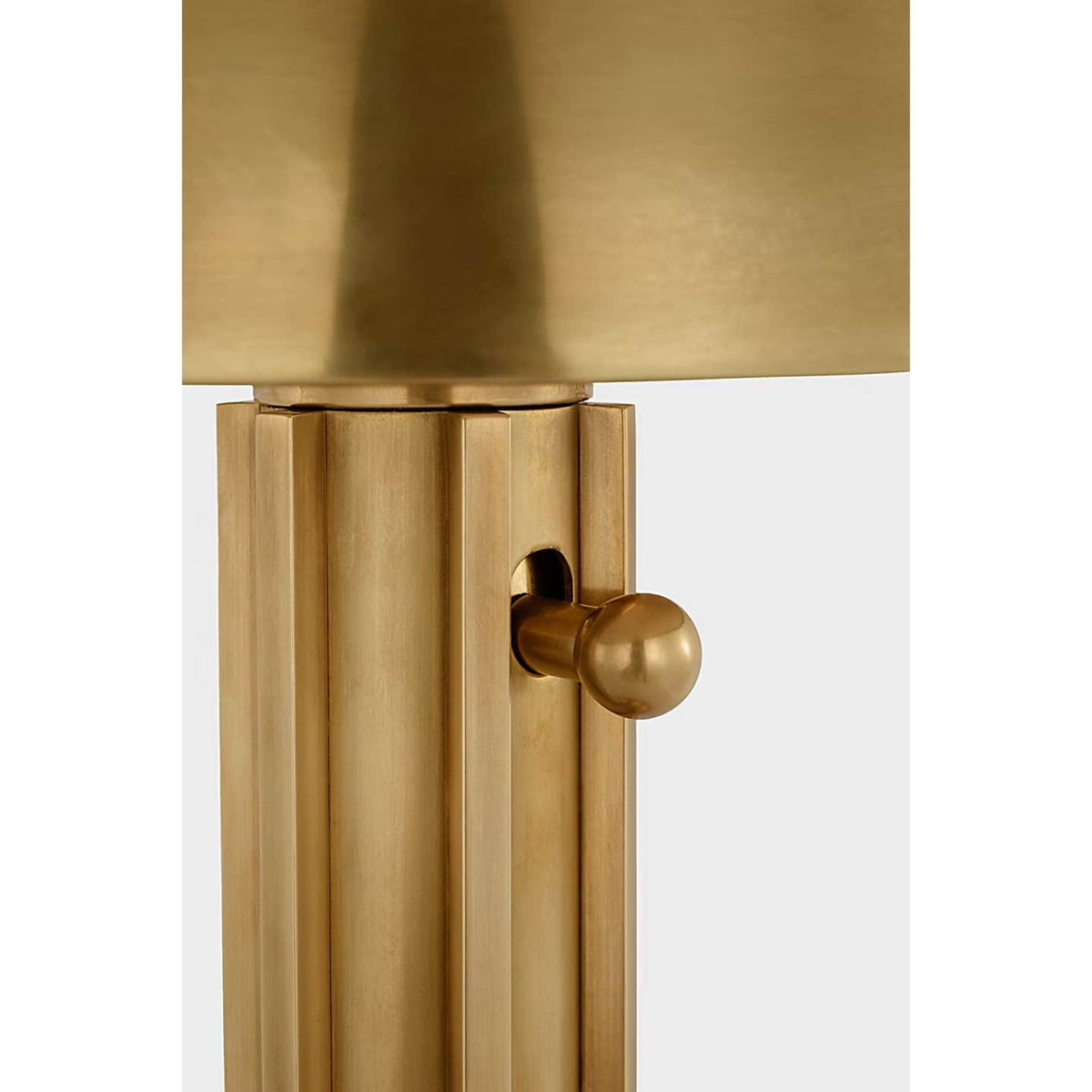 Thomas O'Brien Dally 13" Desk Lamp in Hand-Rubbed Antique Brass W7.75" x H13.5"