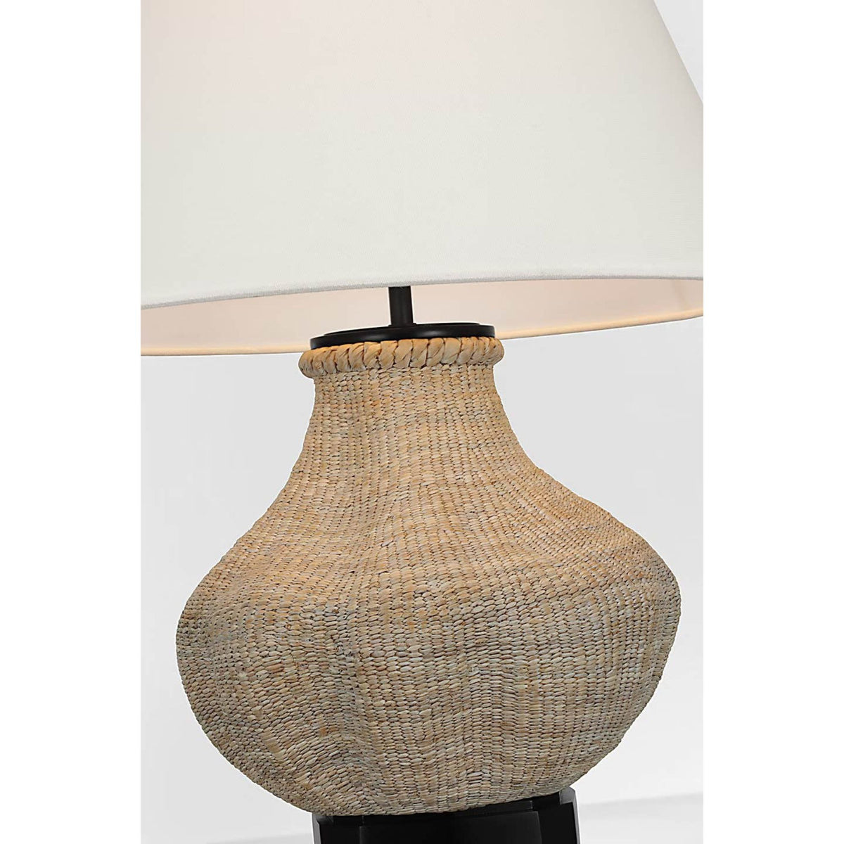 Thomas O'Brien Tahiti 25" Table Lamp in Ash with Linen Shade W17" x H24.75"
