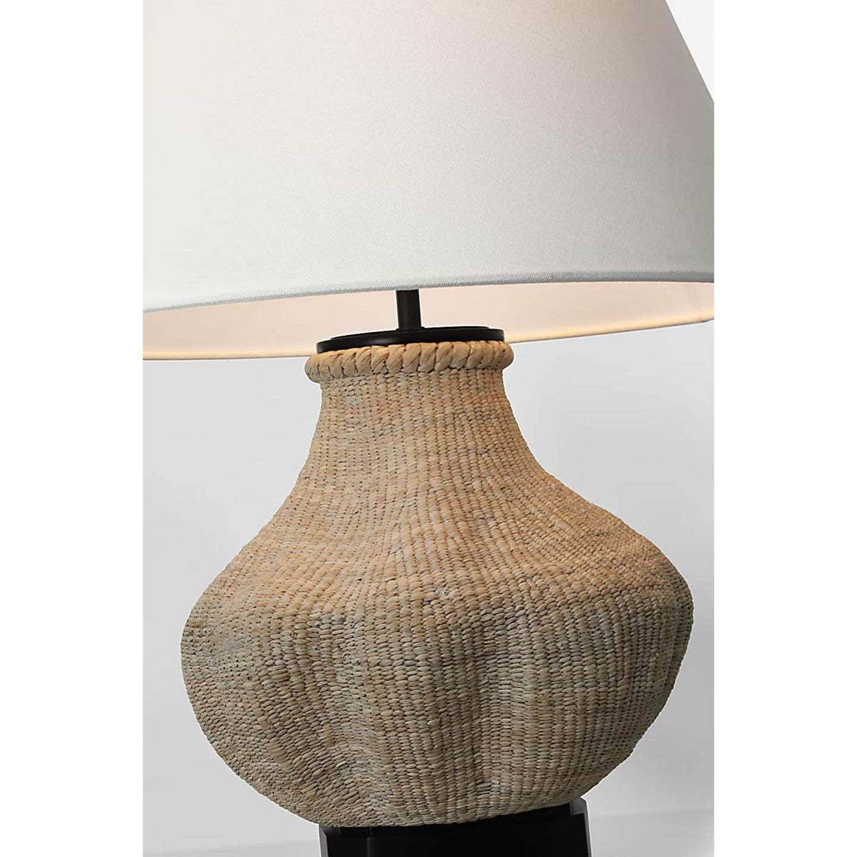 Thomas O'Brien Tahiti 25" Table Lamp in Ash with Linen Shade W17" x H24.75"