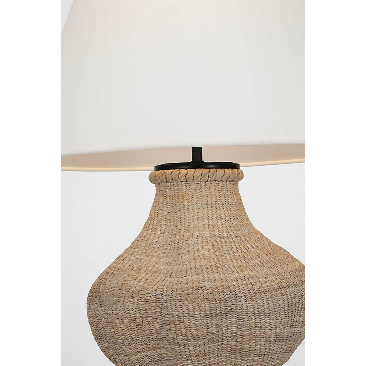 Thomas O'Brien Tahiti 25" Table Lamp in Ash with Linen Shade W17" x H24.75"