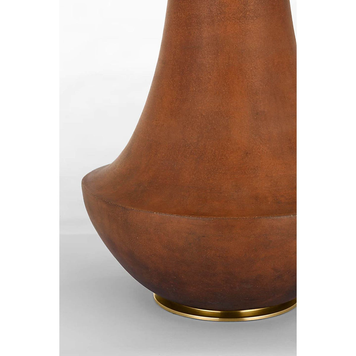 Thomas O'Brien Kefi 25" Table Lamp in Natural Terracotta with Linen Shade W16" x H25.25"