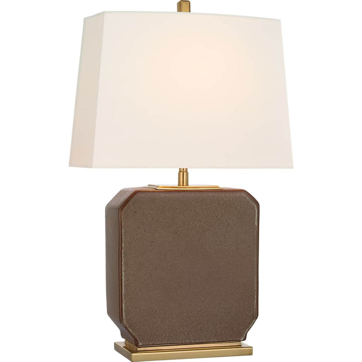 Thomas O'Brien Monique 20" Table Lamp in Positano Sand with Linen Shade W12" x H19.75"