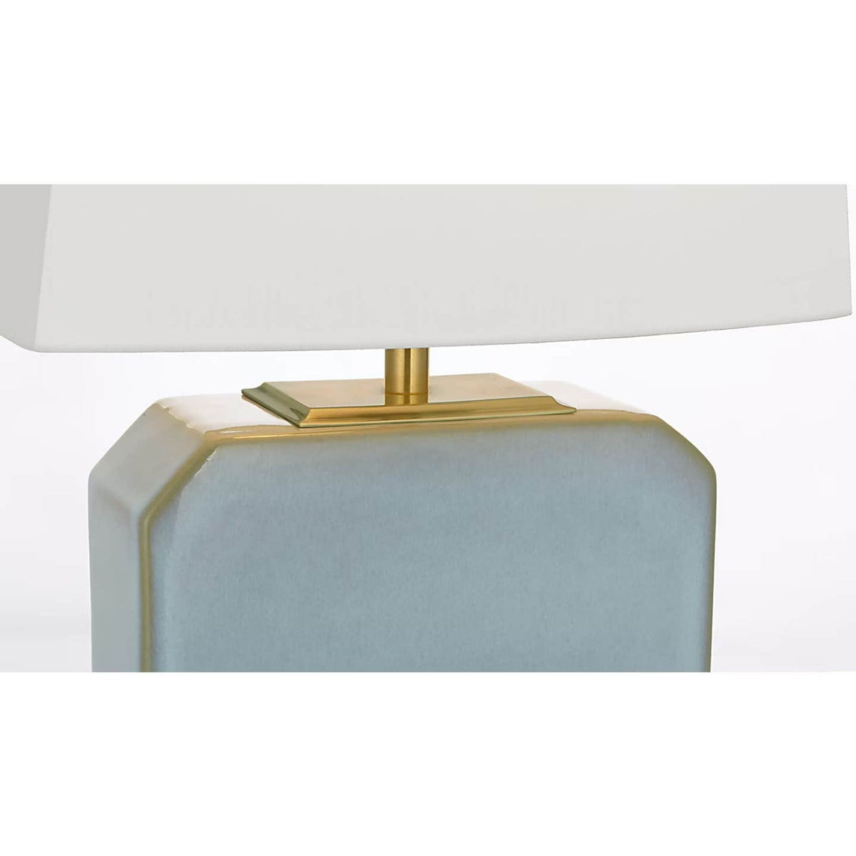 Thomas O'Brien Monique 20" Table Lamp in Silk Blue with Linen Shade W12" x H19.75"