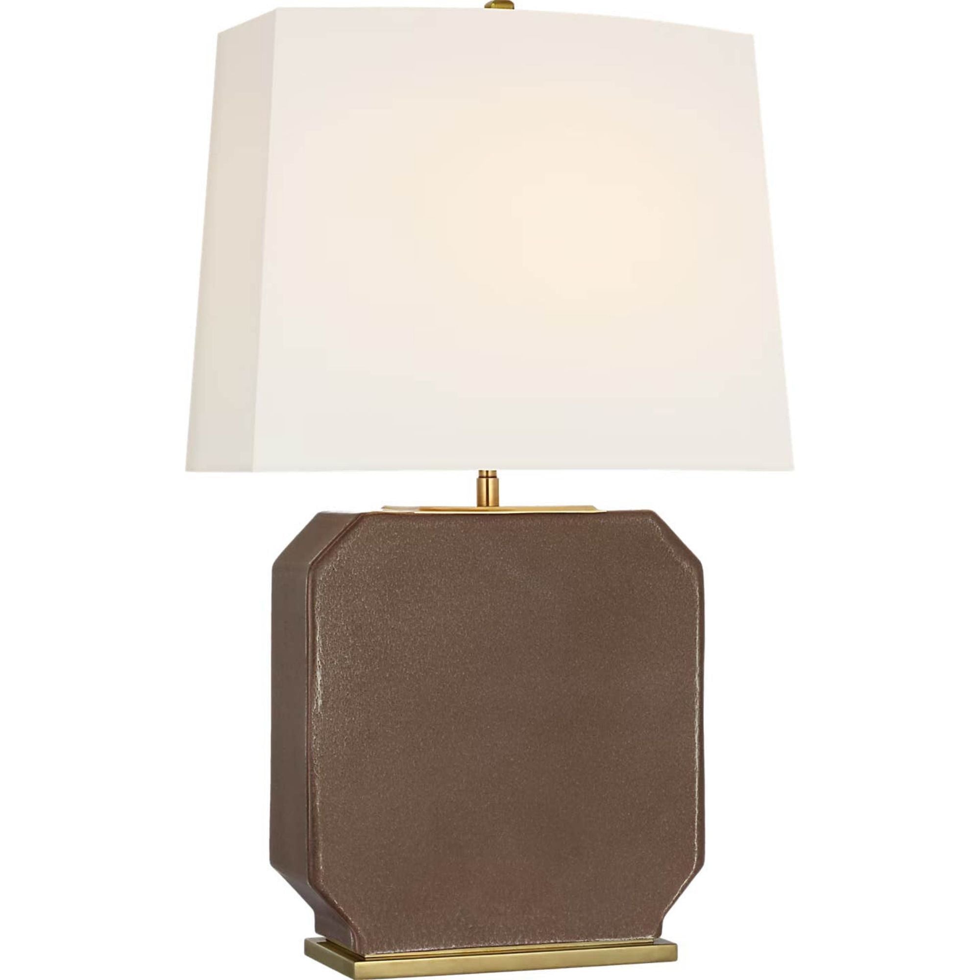 Thomas O'Brien Monique 26" Table Lamp in Positano Sand with Linen Shade W15.5" x H25.75"