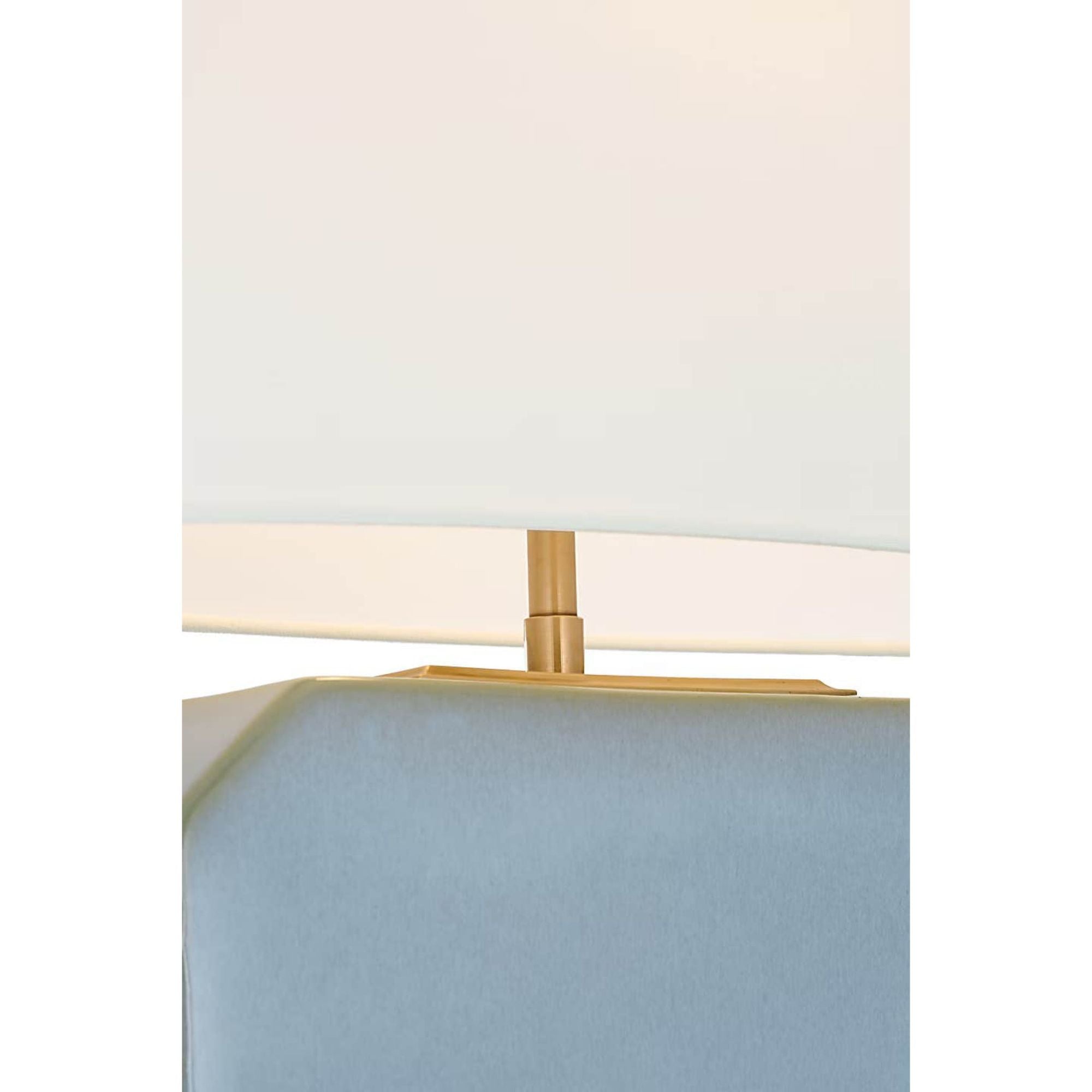 Thomas O'Brien Monique 26" Table Lamp in Silk Blue with Linen Shade W15.5" x H25.75"