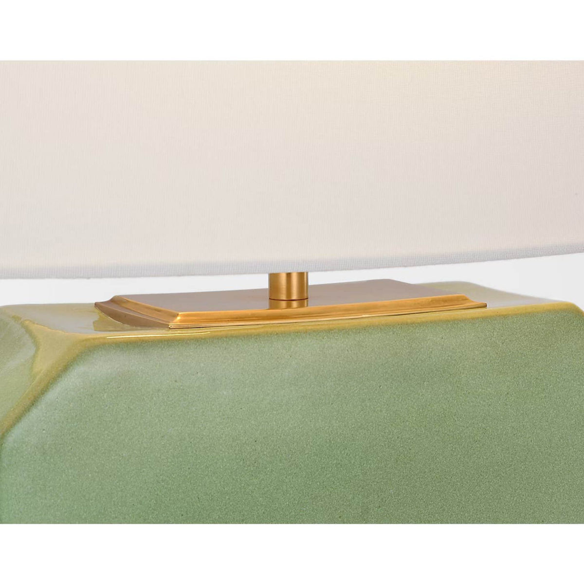 Thomas O'Brien Monique 26" Table Lamp in Silk Green with Linen Shade W15.5" x H25.75"
