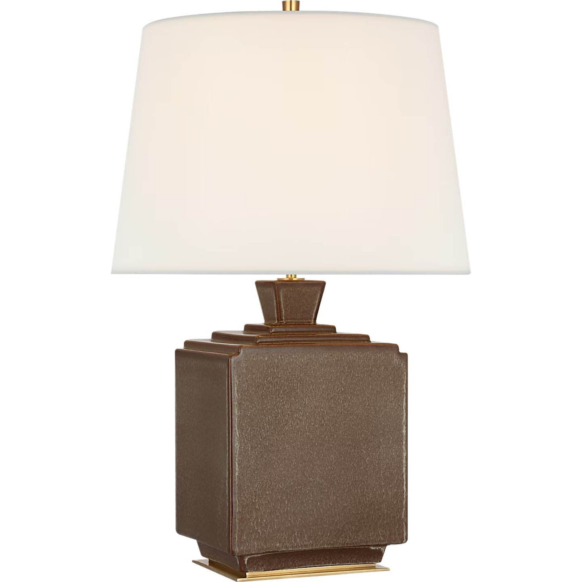 Thomas O'Brien Meurice 27" Table Lamp in Positano Sand with Linen Shade W17" x H26.75"