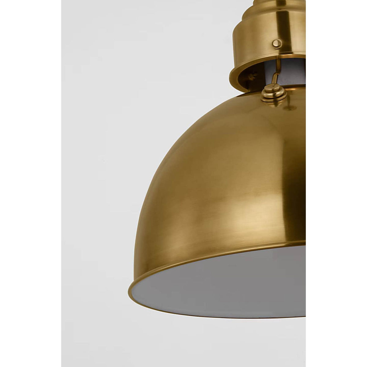 Thomas O'Brien Eugene Small Pendant in Hand-Rubbed Antique Brass W12"