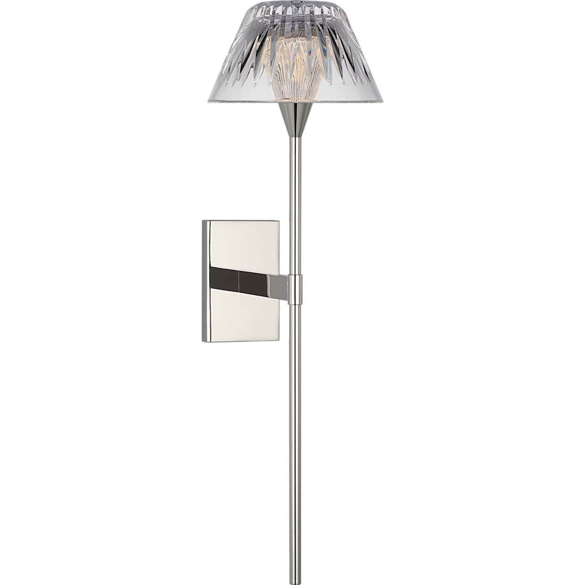 Waterford Blaze 19" Tail Sconce in Polished Nickel with Clear Crystal W5.75" x H19" x E7.75"
