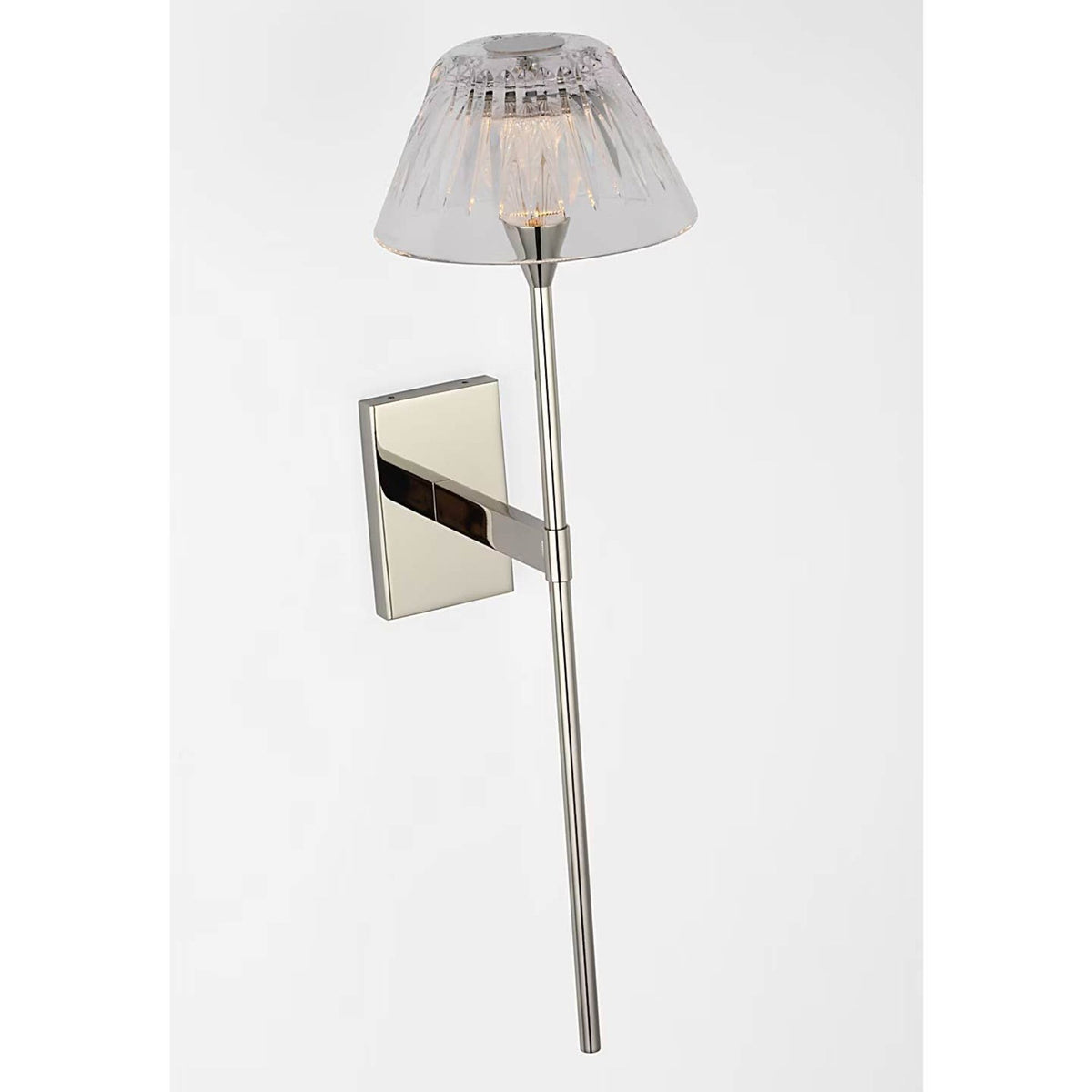 Waterford Blaze 19" Tail Sconce in Polished Nickel with Clear Crystal W5.75" x H19" x E7.75"