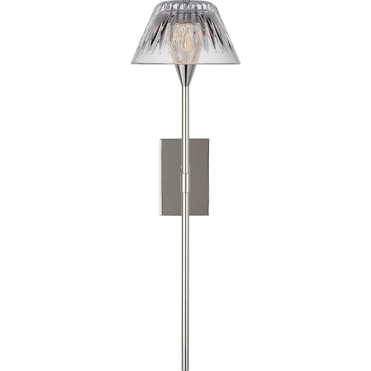 Waterford Blaze 19" Tail Sconce in Polished Nickel with Clear Crystal W5.75" x H19" x E7.75"