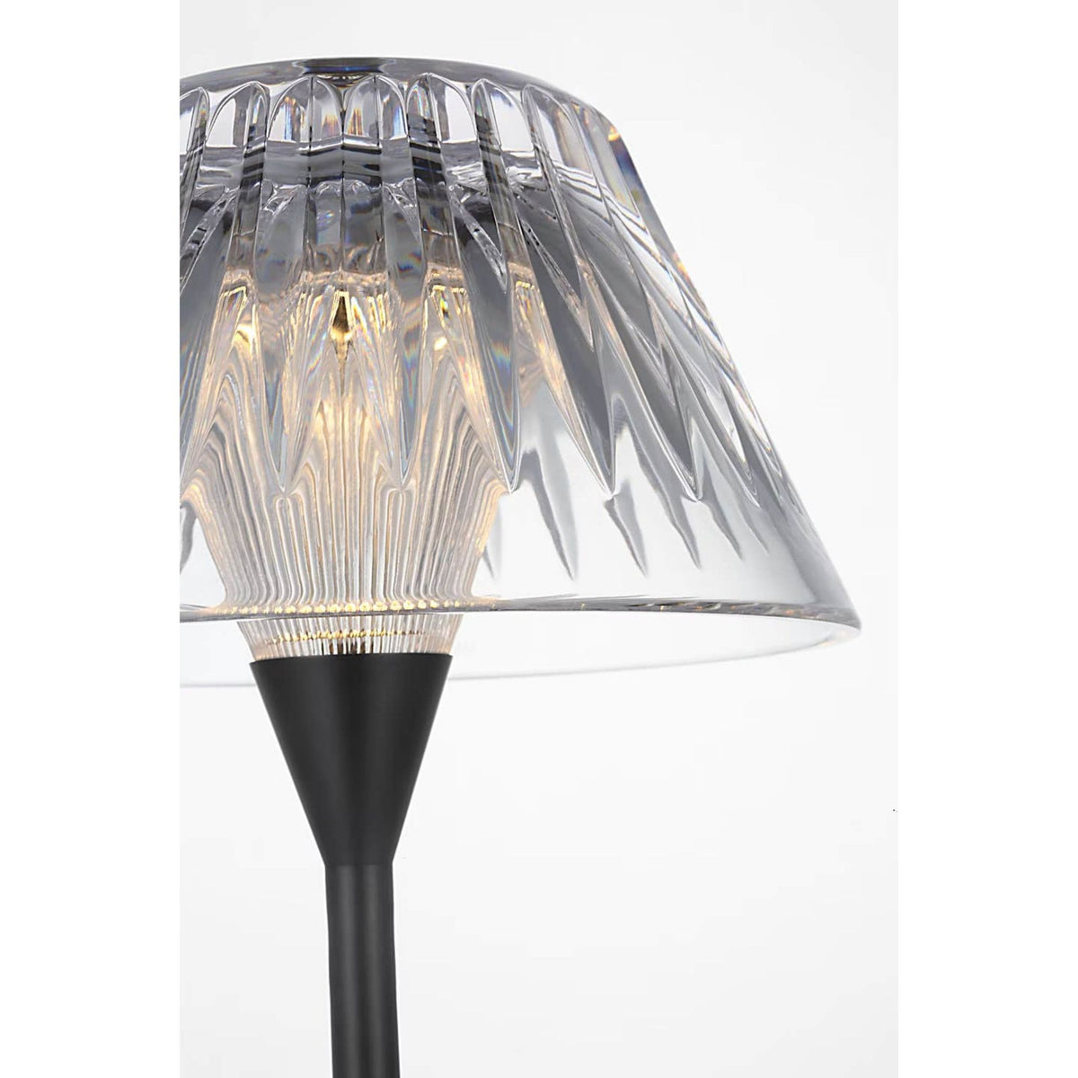 Waterford Blaze 16" Rechargeable Table Lamp in Bronze with Clear Crystal W5.75" x H16.25"