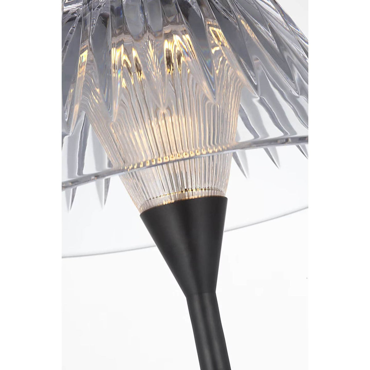 Waterford Blaze 16" Rechargeable Table Lamp in Bronze with Clear Crystal W5.75" x H16.25"