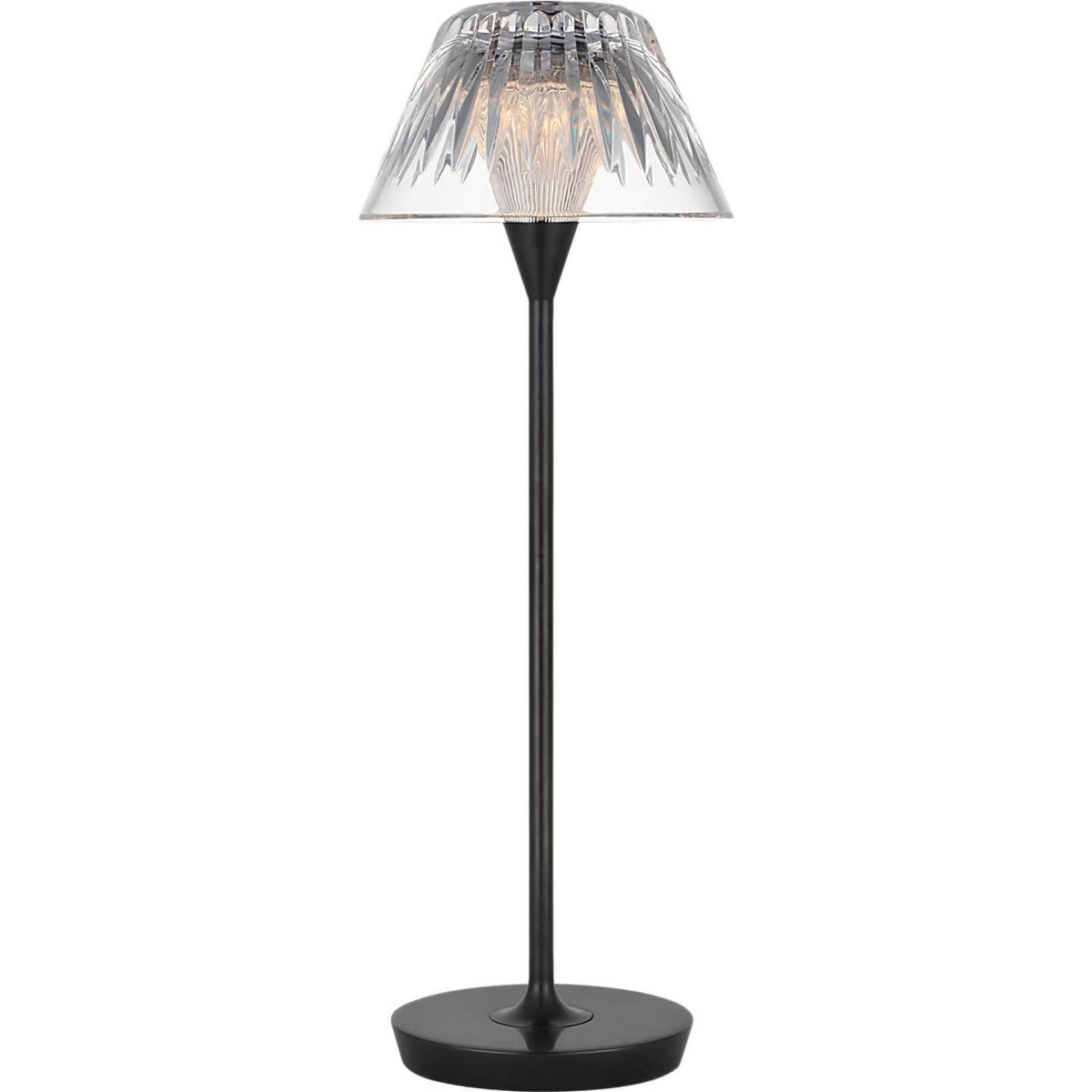 Waterford Blaze 16" Rechargeable Table Lamp in Bronze with Clear Crystal W5.75" x H16.25"