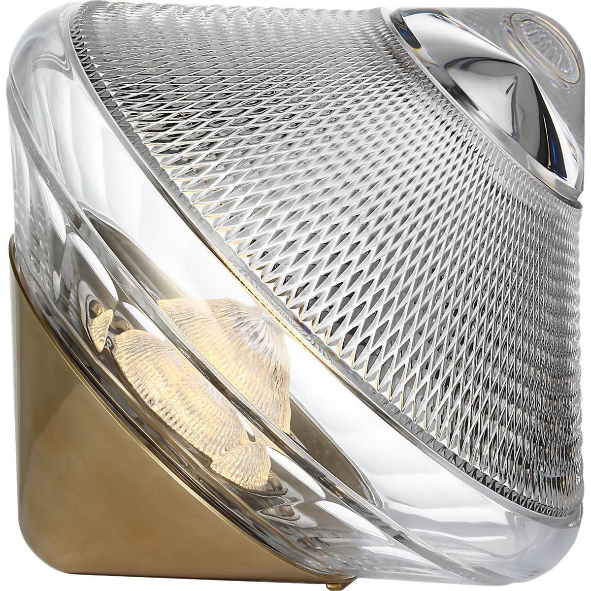 Waterford Copper Coast 12" Rechargeable Accent Light in Natural Brass with Clear Crystal W11.75" x H9.25"