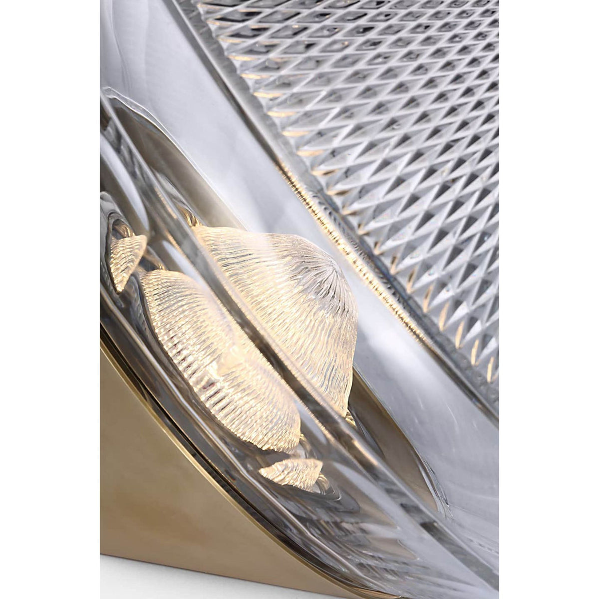 Waterford Copper Coast 12" Rechargeable Accent Light in Natural Brass with Clear Crystal W11.75" x H9.25"