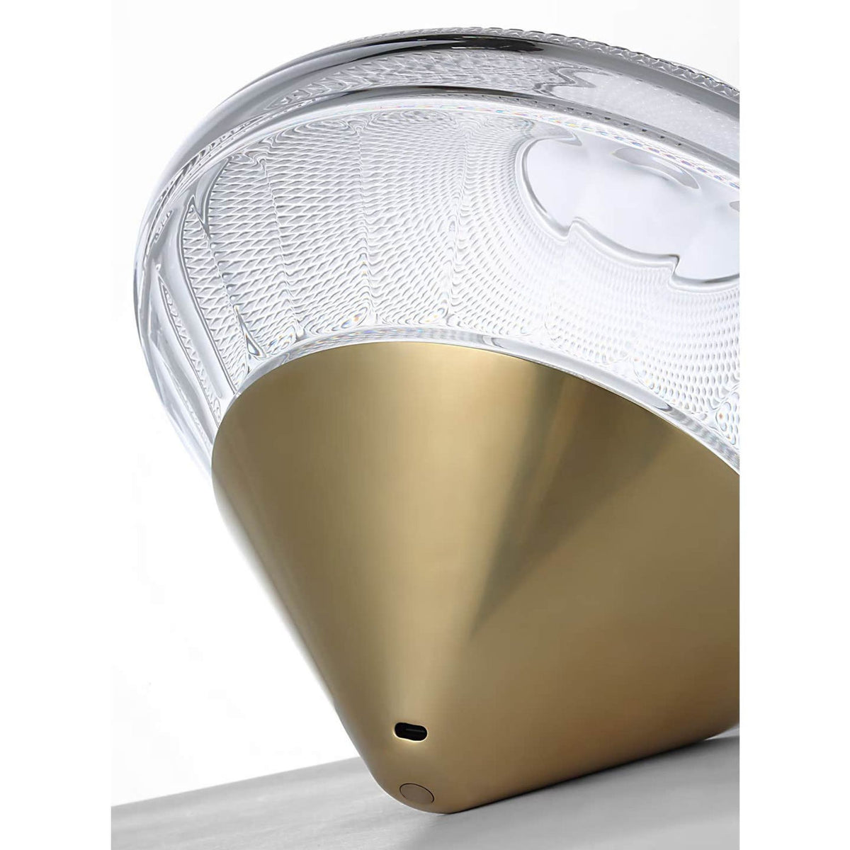 Waterford Copper Coast 12" Rechargeable Accent Light in Natural Brass with Clear Crystal W11.75" x H9.25"