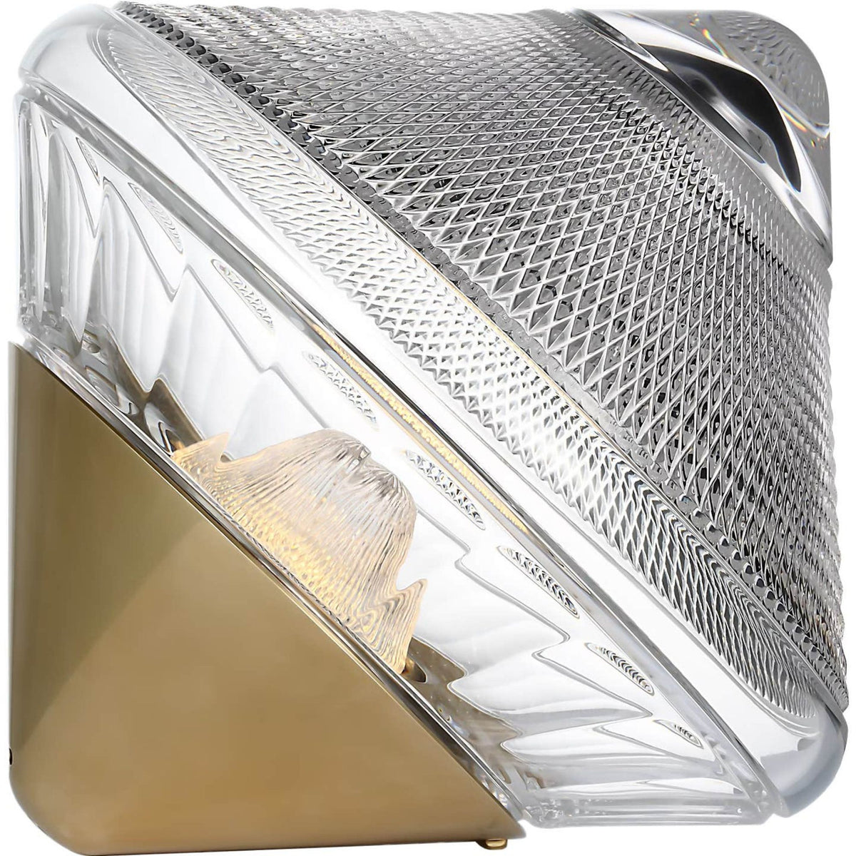 Waterford Copper Coast 12" Rechargeable Accent Light in Natural Brass with Clear Crystal W11.75" x H9.25"