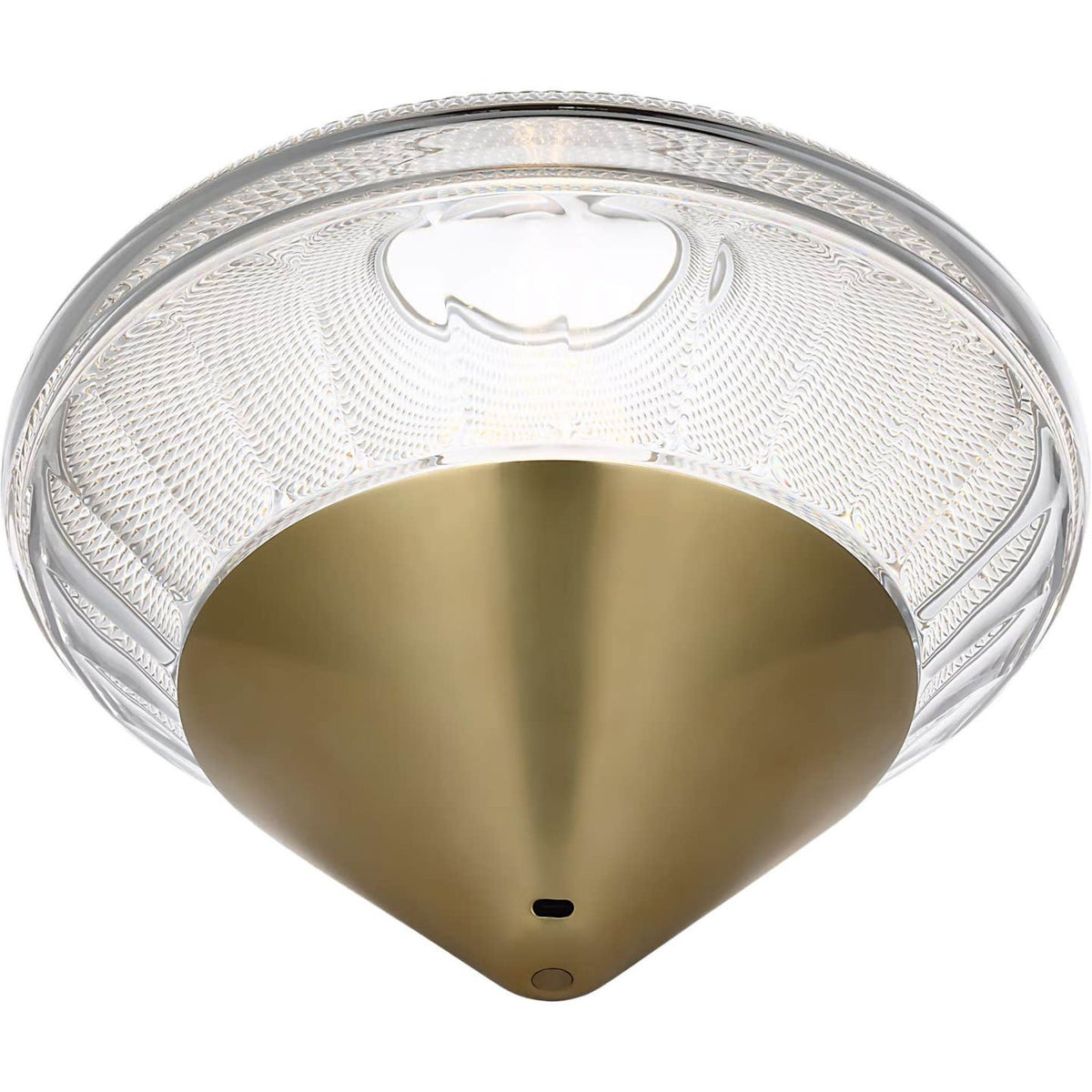 Waterford Copper Coast 12" Rechargeable Accent Light in Natural Brass with Clear Crystal W11.75" x H9.25"