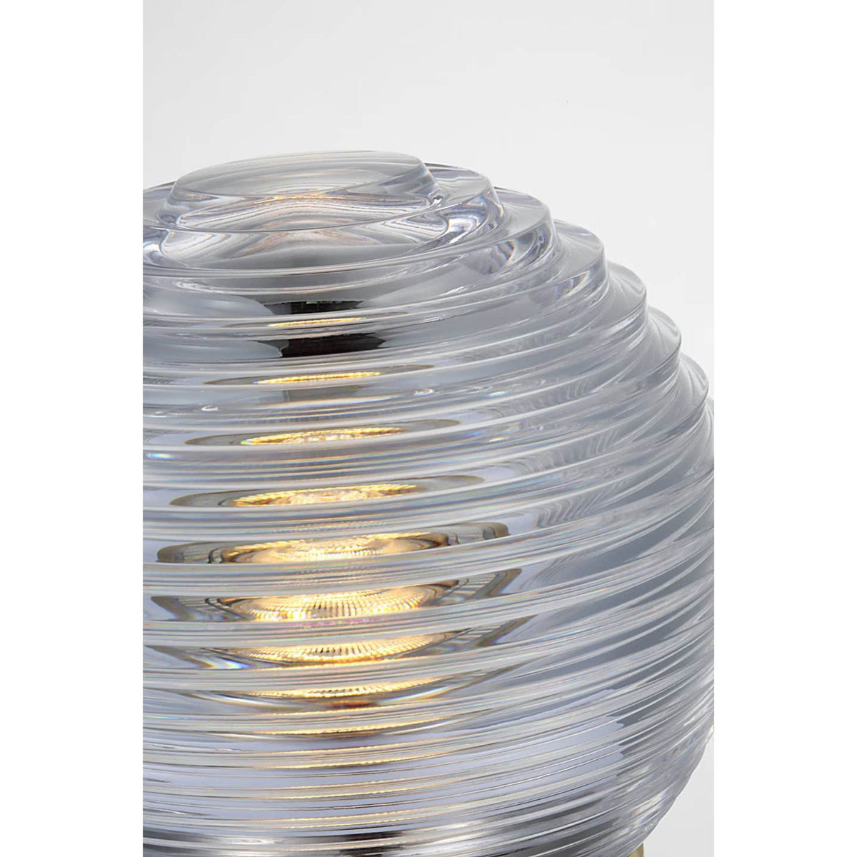 Waterford Circon 7" Rechargeable Accent Lamp in Natural Brass with Clear Crystal W5" x H6.5"