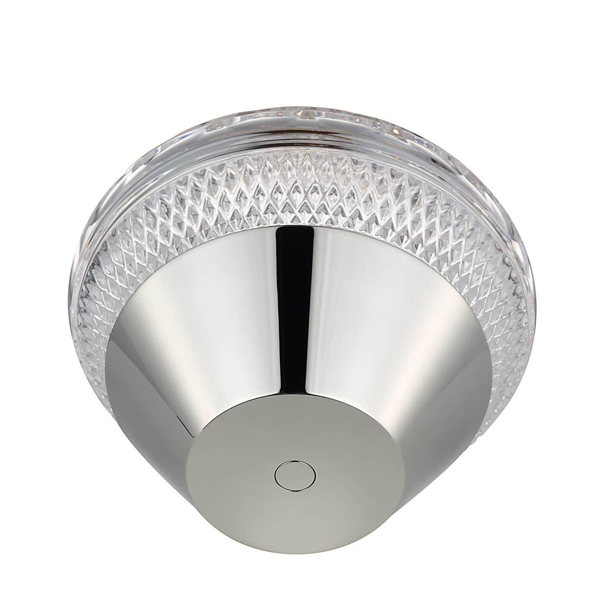 Waterford Circon 7" Rechargeable Accent Lamp in Polished Nickel with Clear Crystal W5" x H6.5"