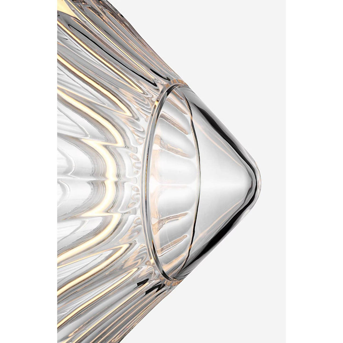 Waterford Copper Coast 15" Pendant in Polished Nickel with Olive Cut Clear Crystal W15"