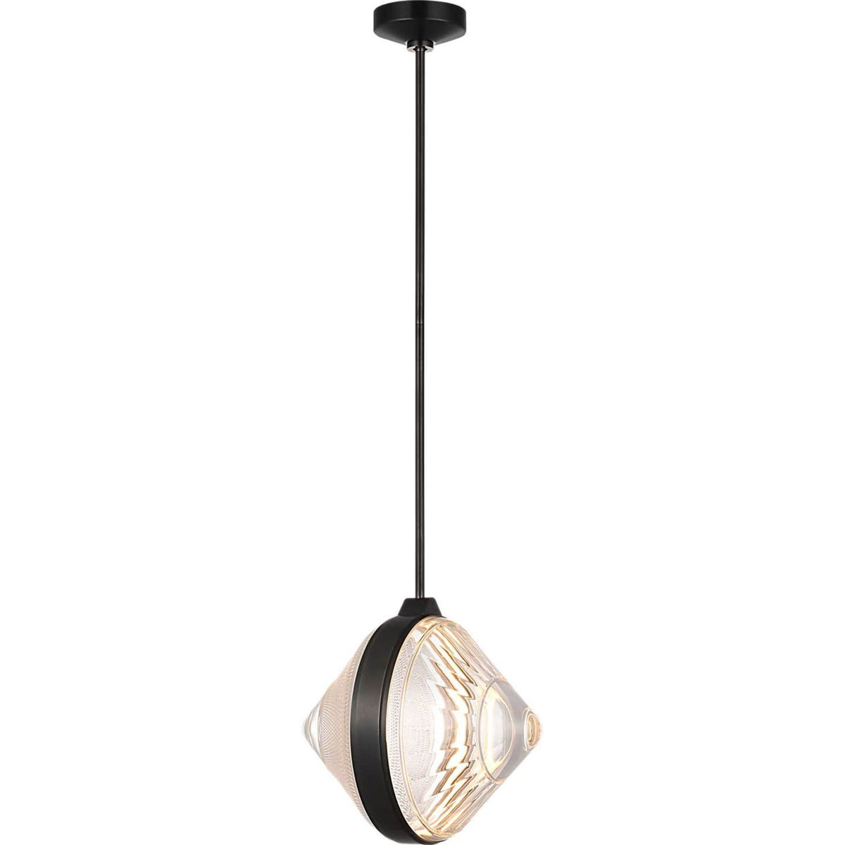 Waterford Copper Coast 15" Pendant in Bronze with Karo and Olive Cut Clear Crystal W15"
