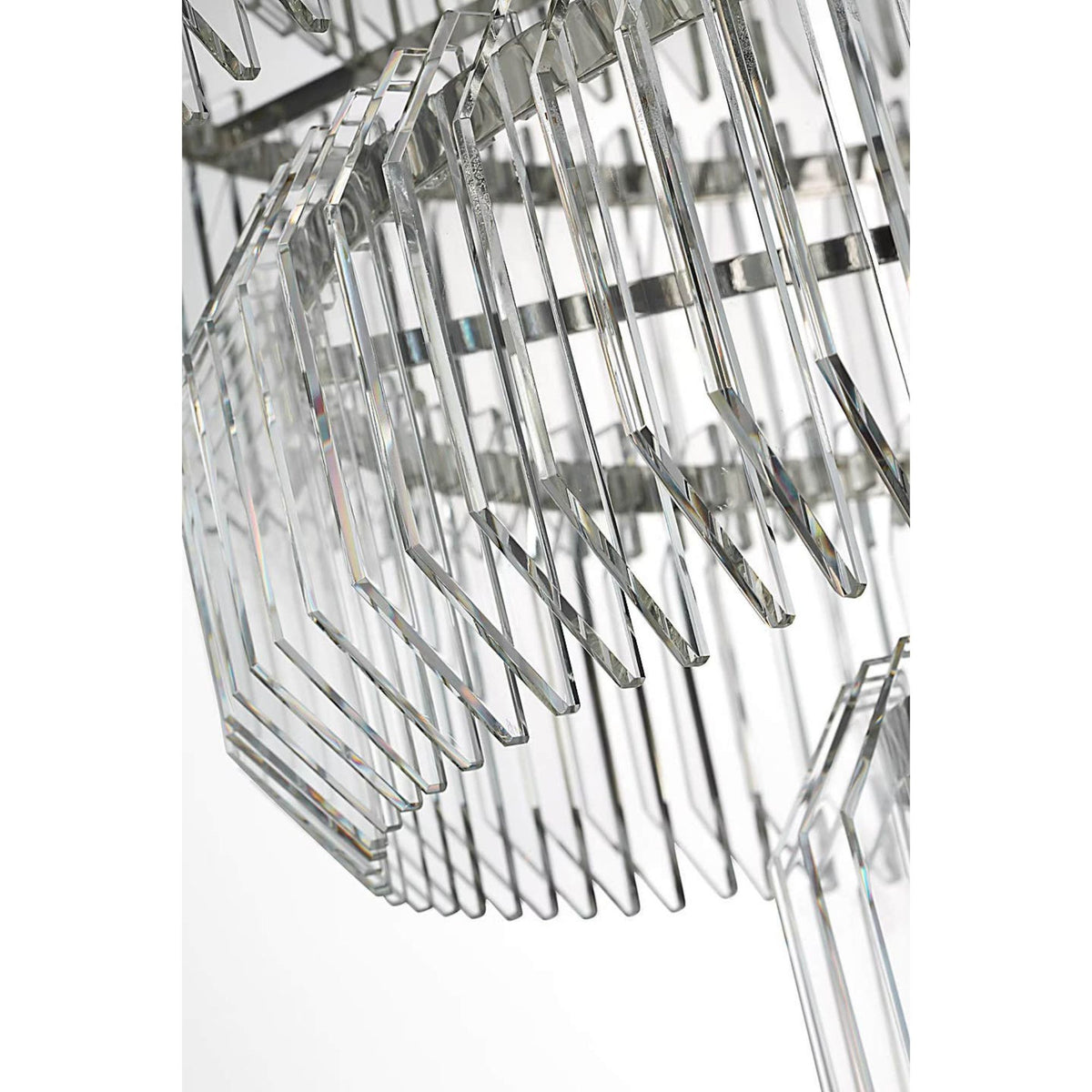 Waterford Killarney 32" Layered Chandelier in Polished Nickel with Clear Crystal W32"