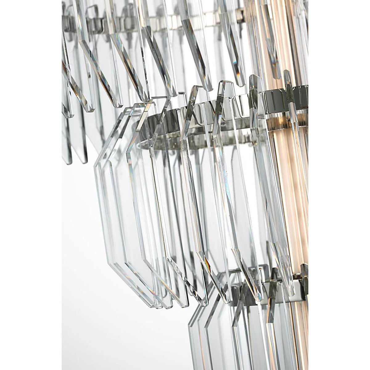 Waterford Killarney 32" Layered Chandelier in Polished Nickel with Clear Crystal W32"