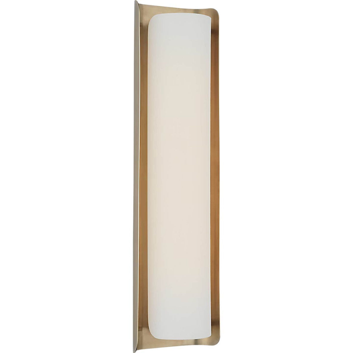 Windsor Smith Penumbra 21" Sconce in Hand-Rubbed Antique Brass and Linen W6" x H21" x E4.5"