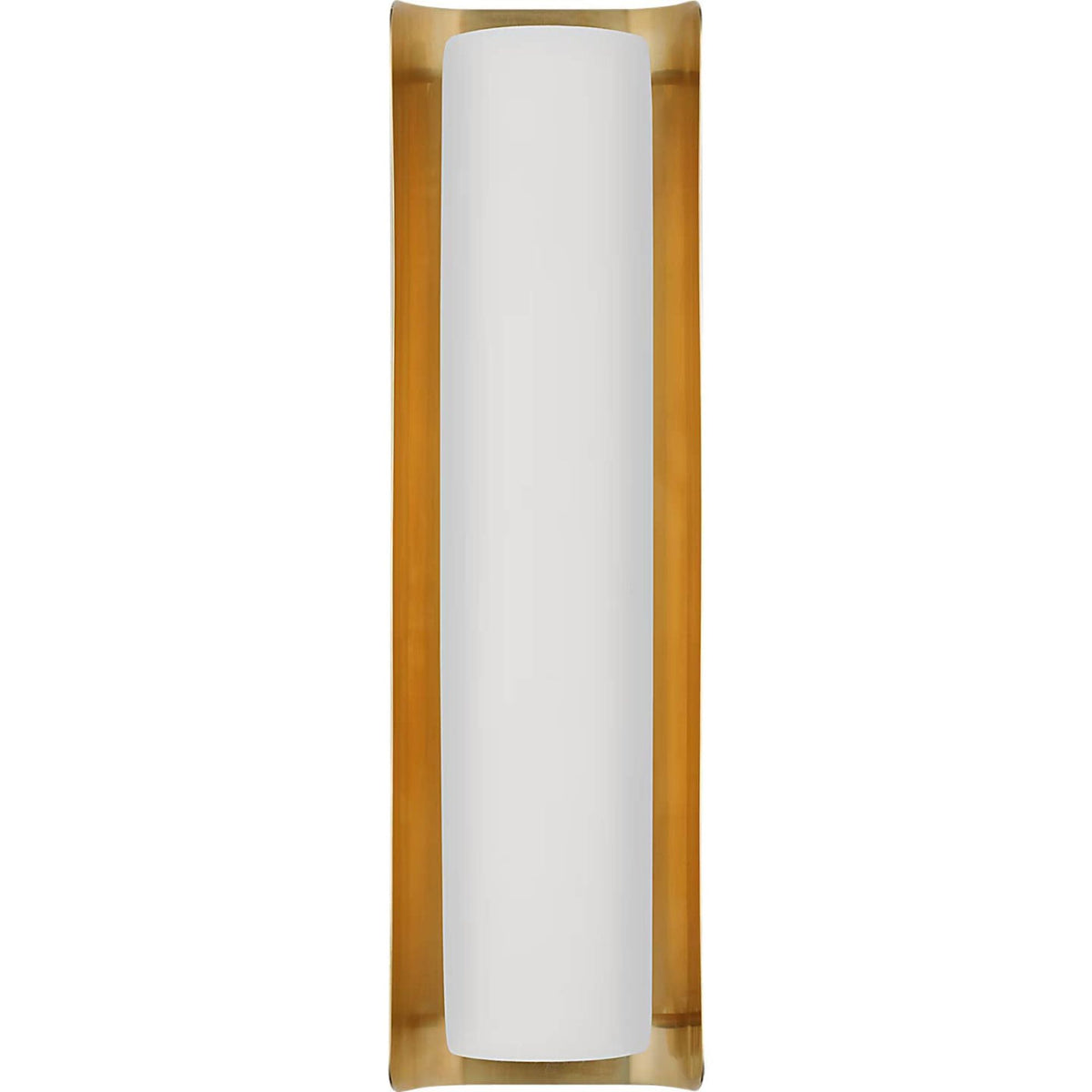 Windsor Smith Penumbra 21" Sconce in Hand-Rubbed Antique Brass and White W6" x H21" x E4.5"