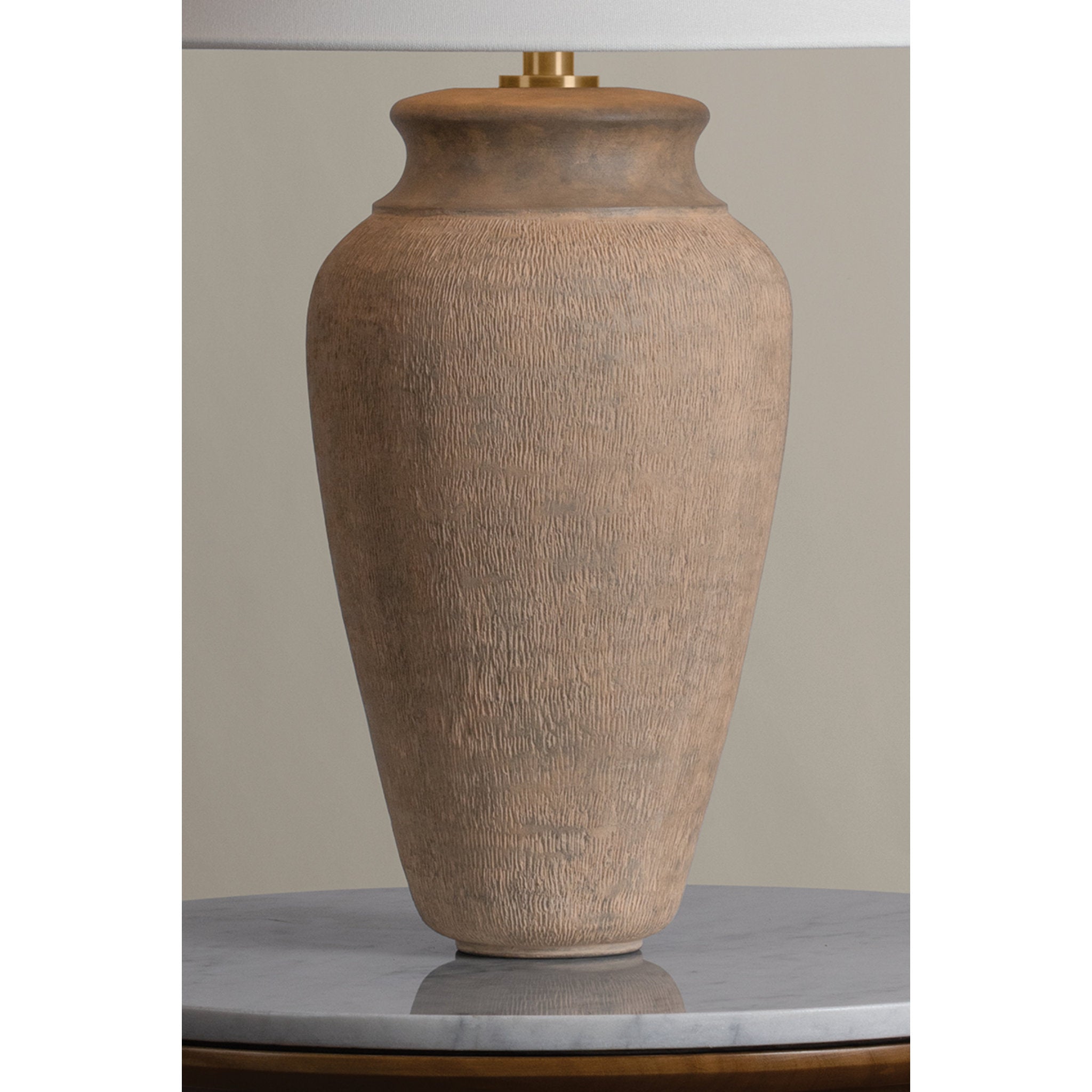 Vessel 1-Light Table Lamp in Patina Brass by Lauren Liess 22W x 28.5H