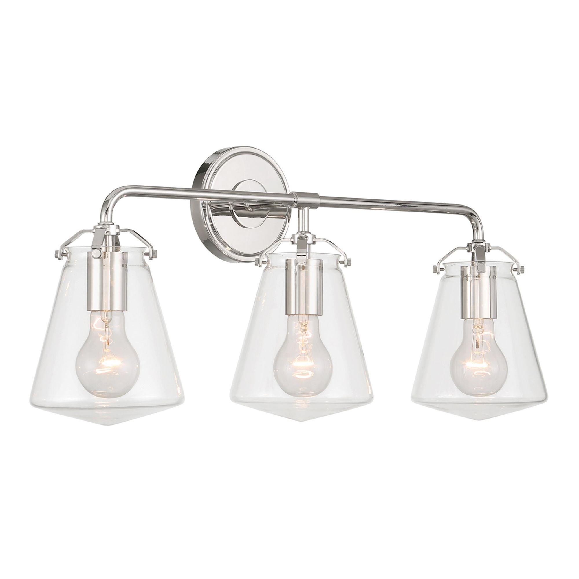Voss 25'' Polished Nickel Bathroom Vanity Silver 25"W x 11.25"H x 7.25"D