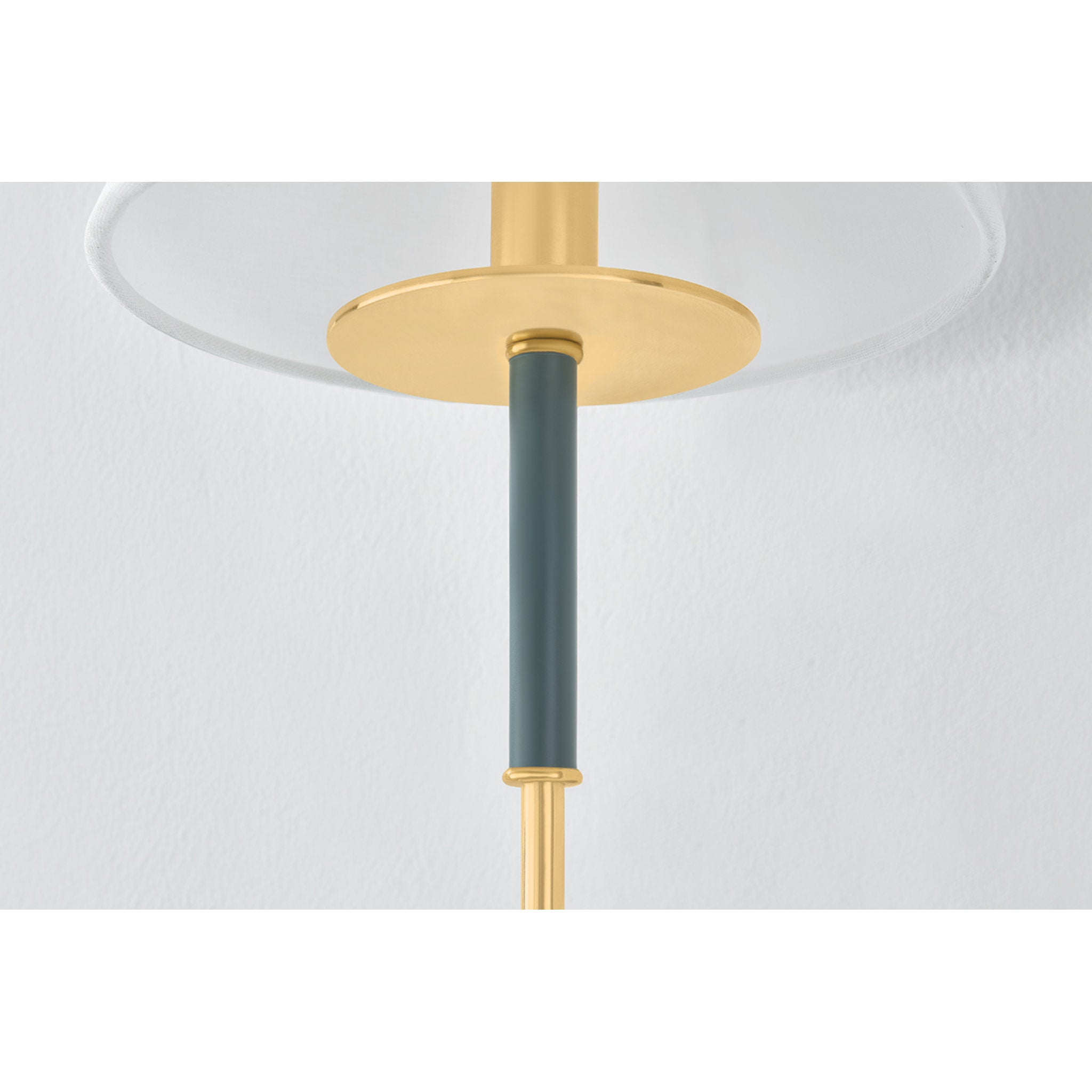 Wedgewood 1-Light Wall Sconce in Aged Brass by Mark D. Sikes 8W x 17H (Soft Studio Green)