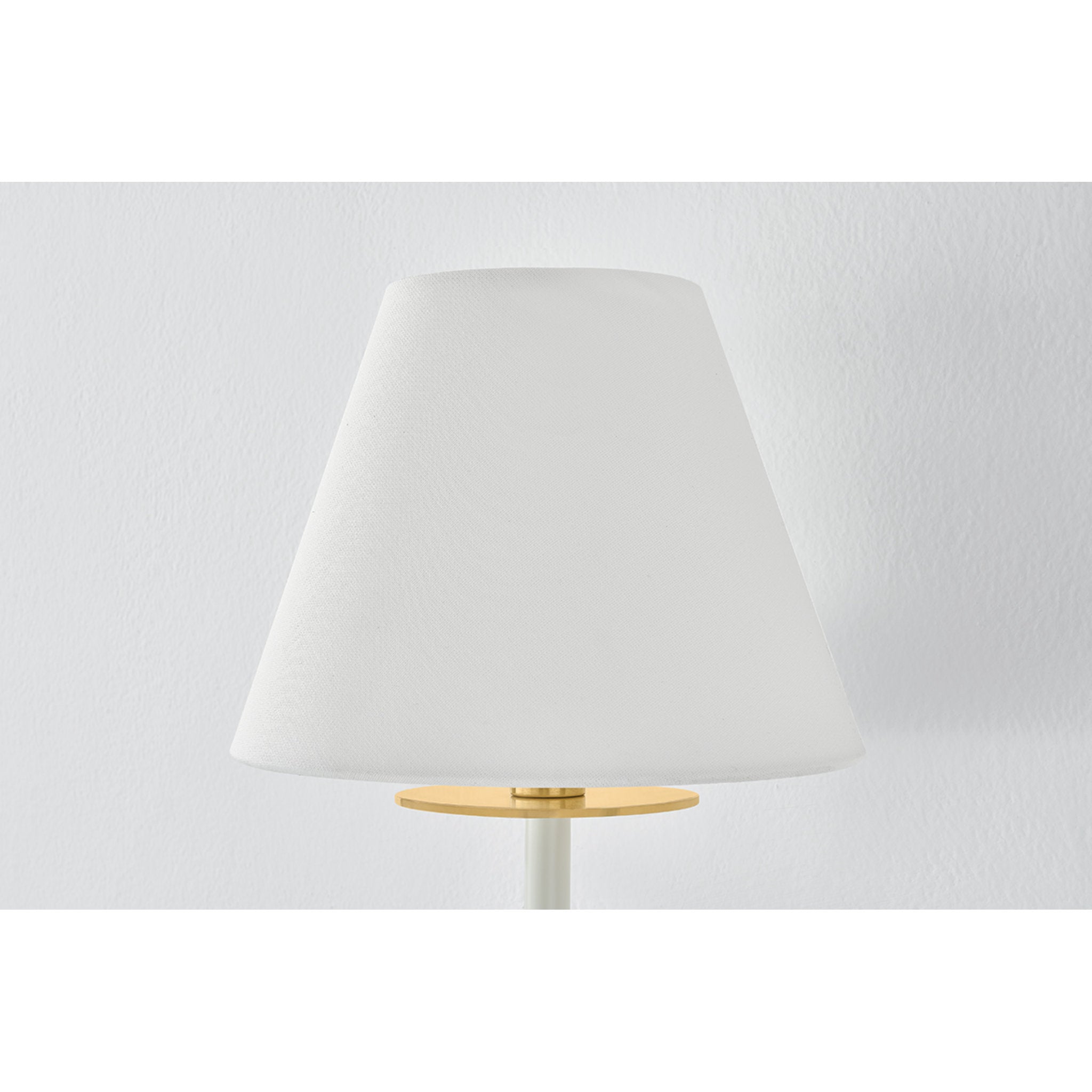 Wedgewood 2-Light Wall Sconce in Aged Brass by Mark D. Sikes 19W x 16H (Off-White)