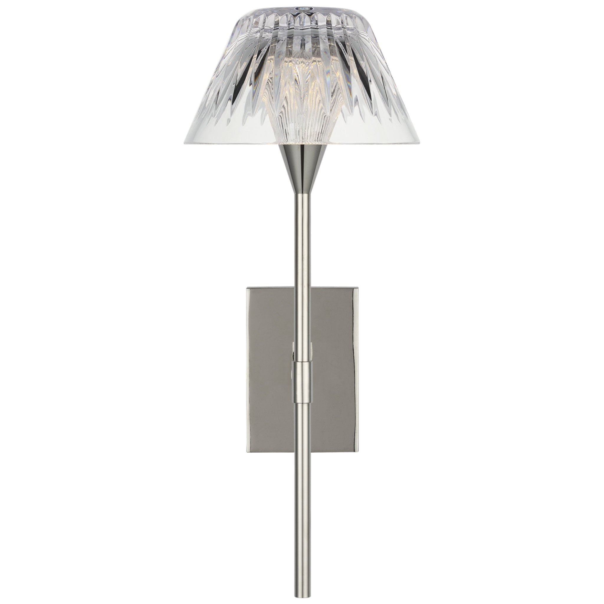 Waterford Blaze 14" Sconce in Polished Nickel with Clear Crystal Wall Light W5.75" x H13.75"