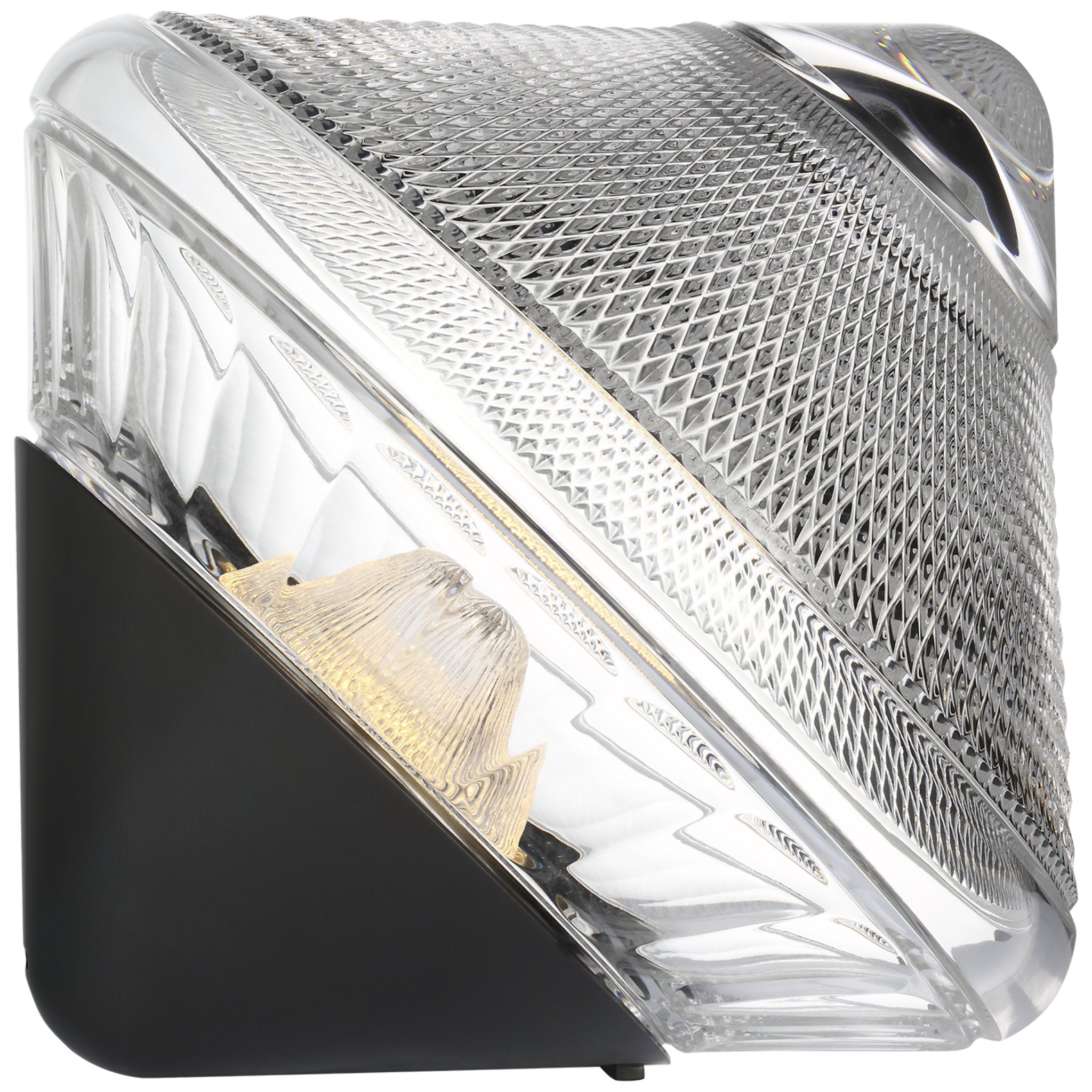 Waterford Copper Coast 12" Rechargeable Accent Light in Bronze with Clear Crystal Table Lamp W11.75" x H9.25"