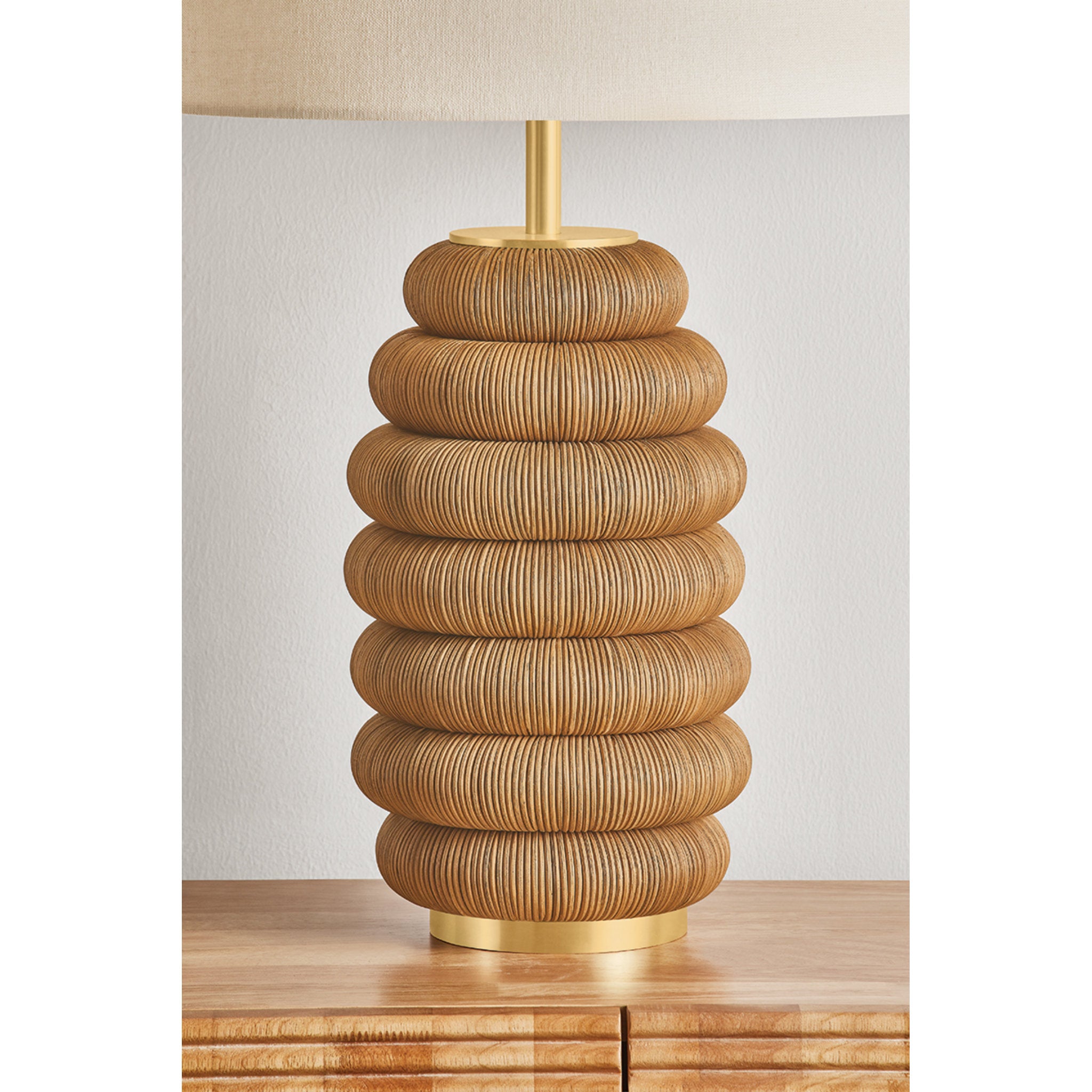 Winbrook 1-Light Table Lamp in Aged Brass 20W x 27.75H