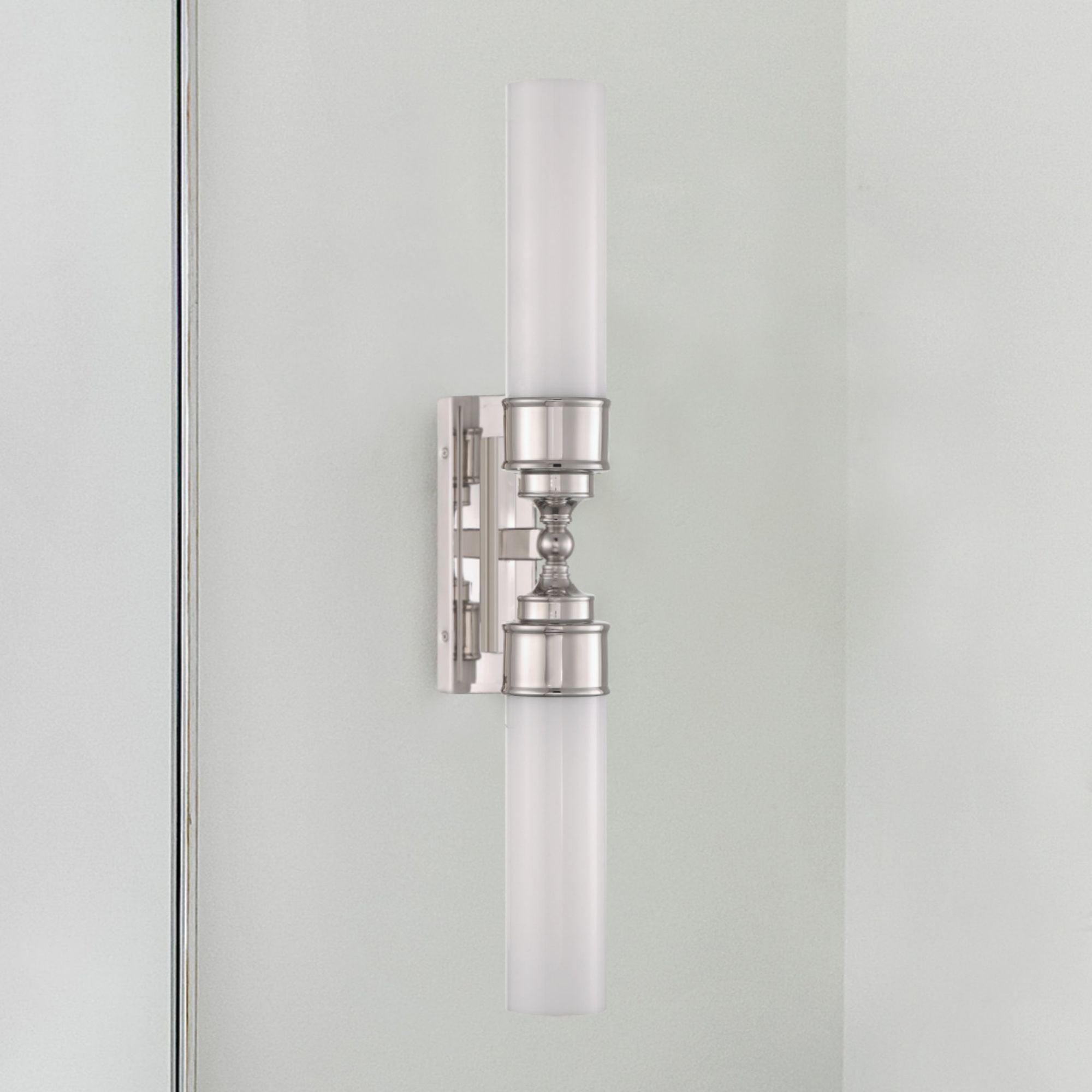 Wilcox 4.75'' LED Polished Nickel Sconce Silver 4.75"W x 25"H x 5"D