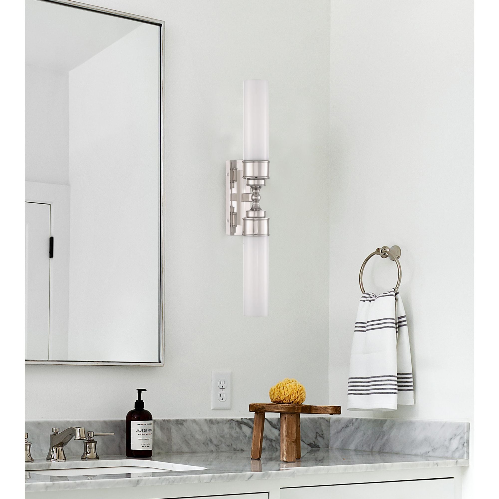 Wilcox 4.75'' LED Polished Nickel Sconce Silver 4.75"W x 25"H x 5"D