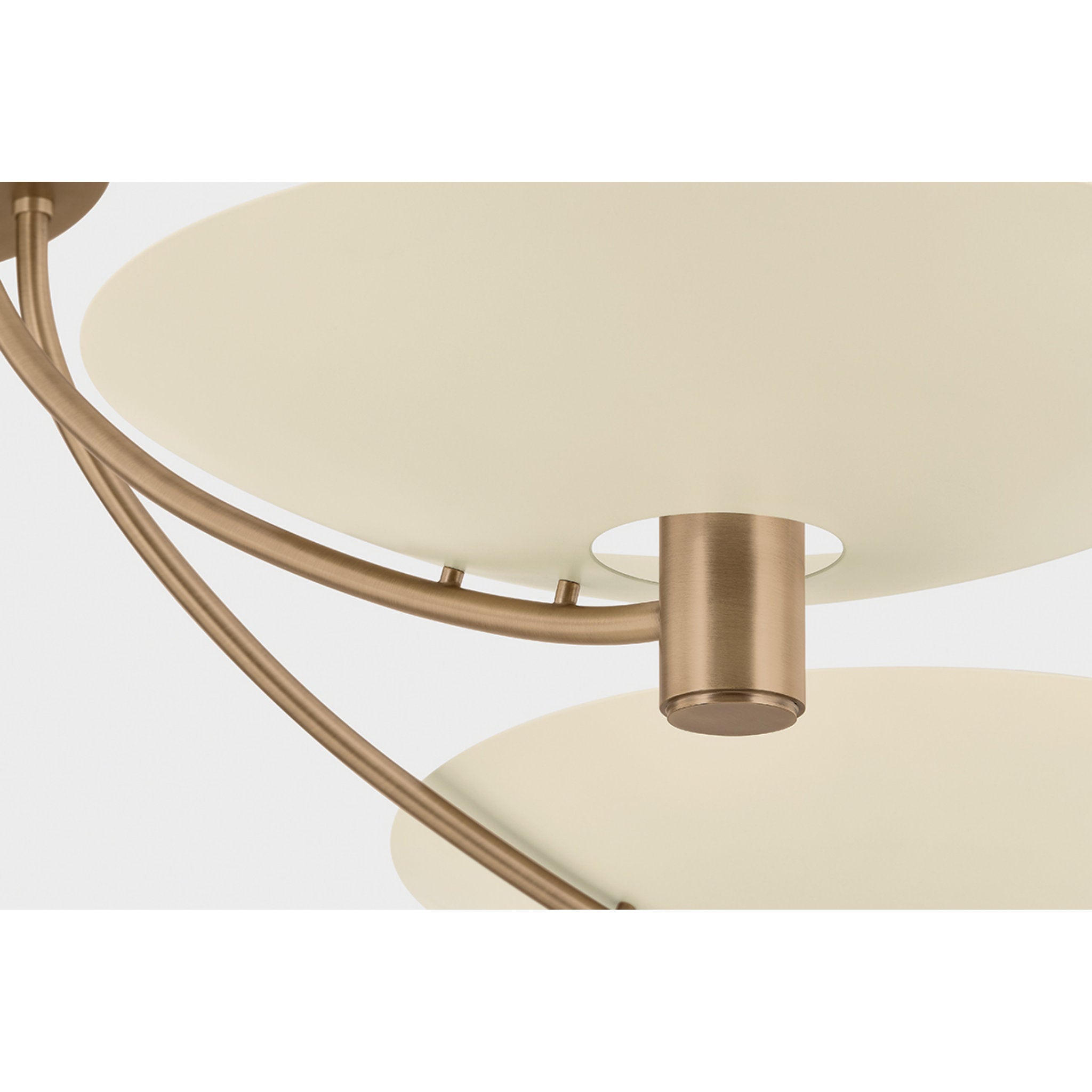 Wolfe 5-Light Semi Flush in Patina Brass 60W x 14.25H