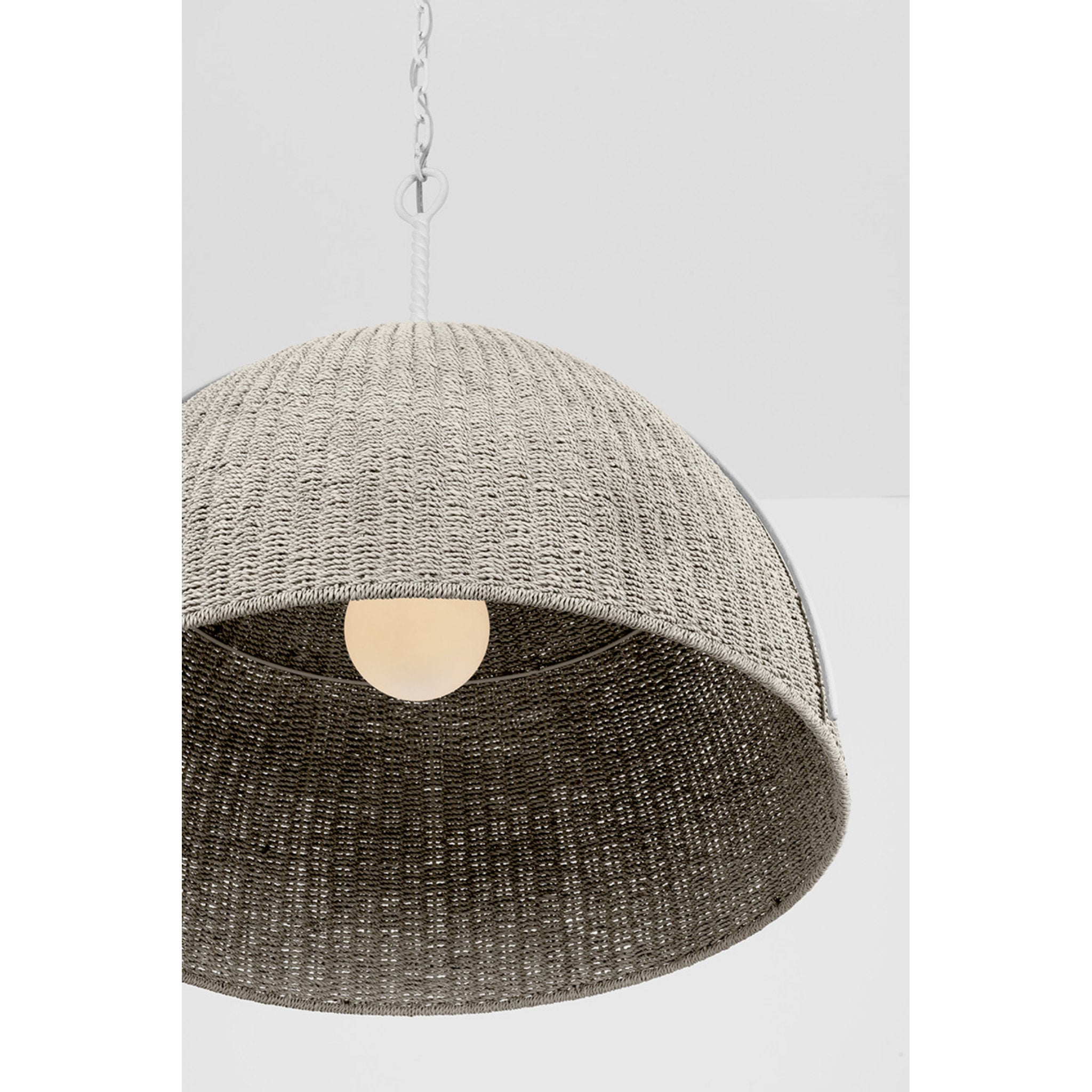 Woodlawn 1-Light Pendant in White Plaster 28.5W x 29.25H