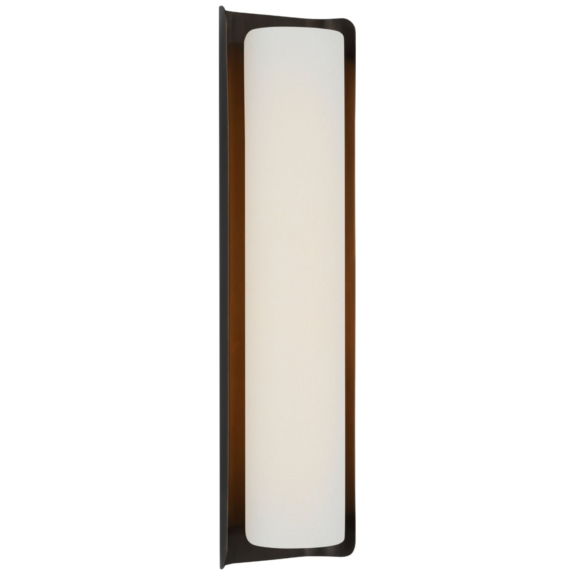 Windsor Smith Penumbra 21" Sconce in Bronze and Linen Wall Light W6" x H21"