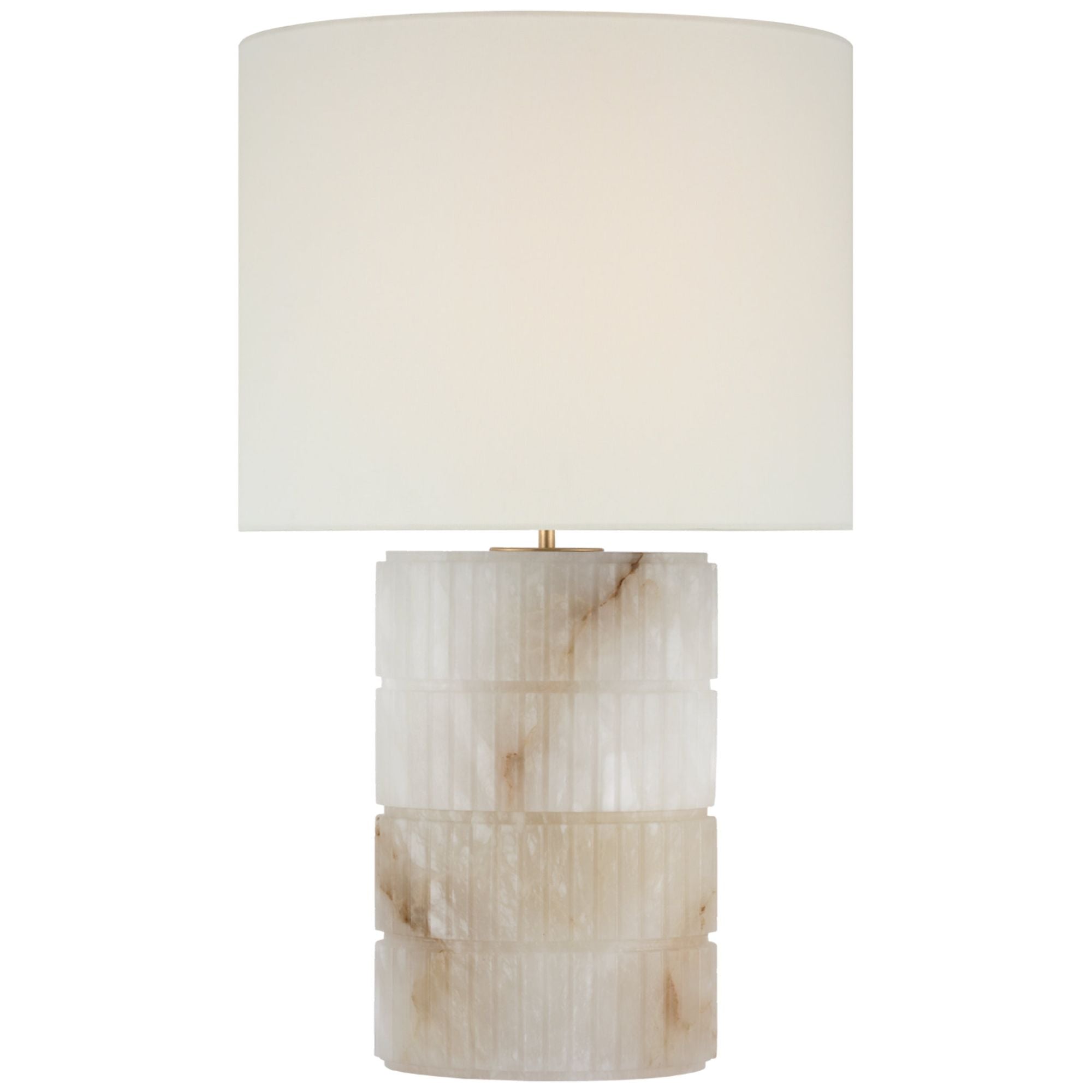Windsor Smith Kapittel Large Table Lamp in Alabaster with Linen Shade W18" x H30"